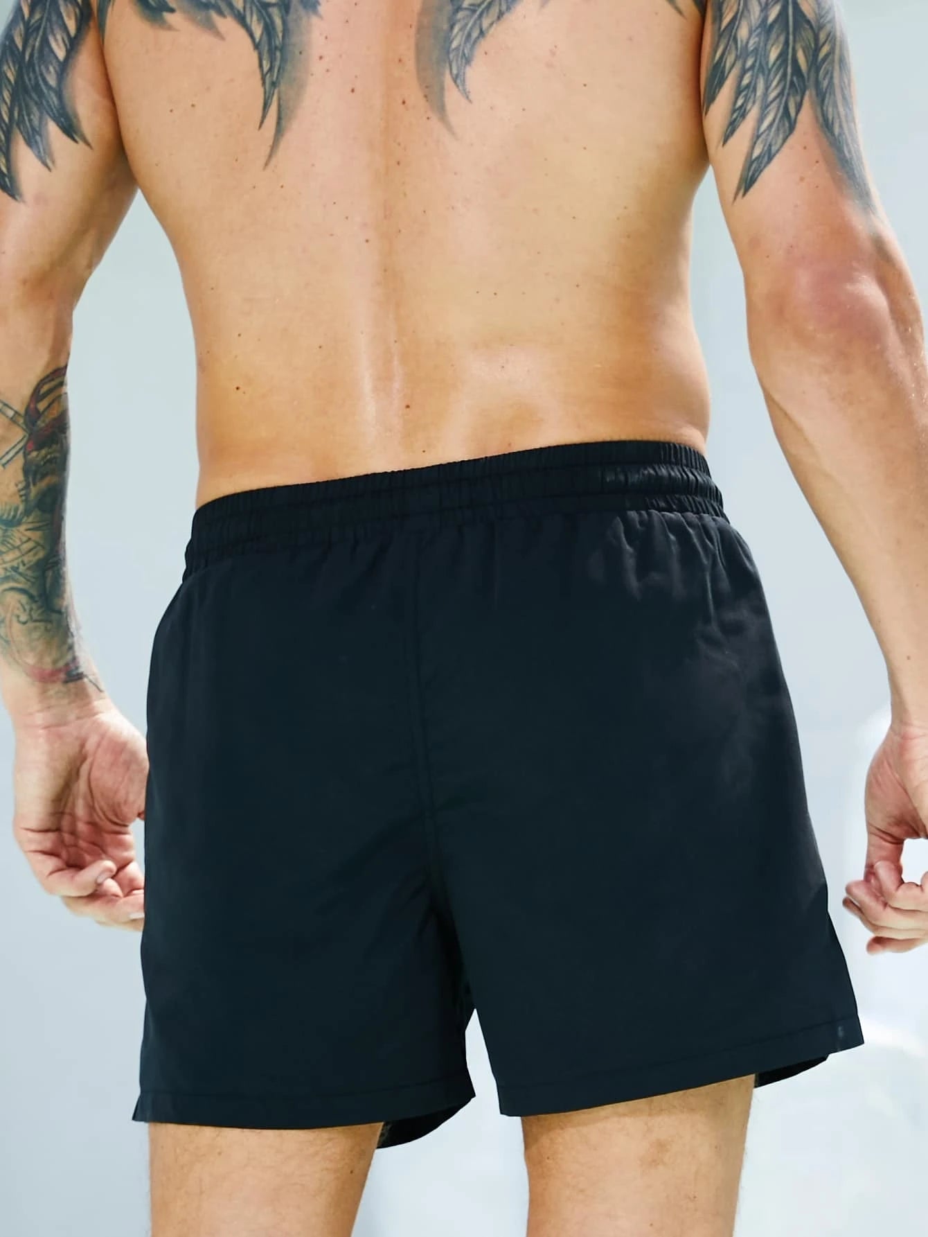 Contrast Waist Swim Trunks-Waves And Trunks