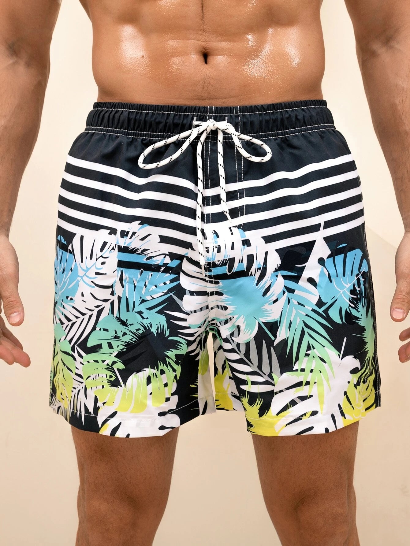 Tropical Print Swim Shorts-Waves And Trunks