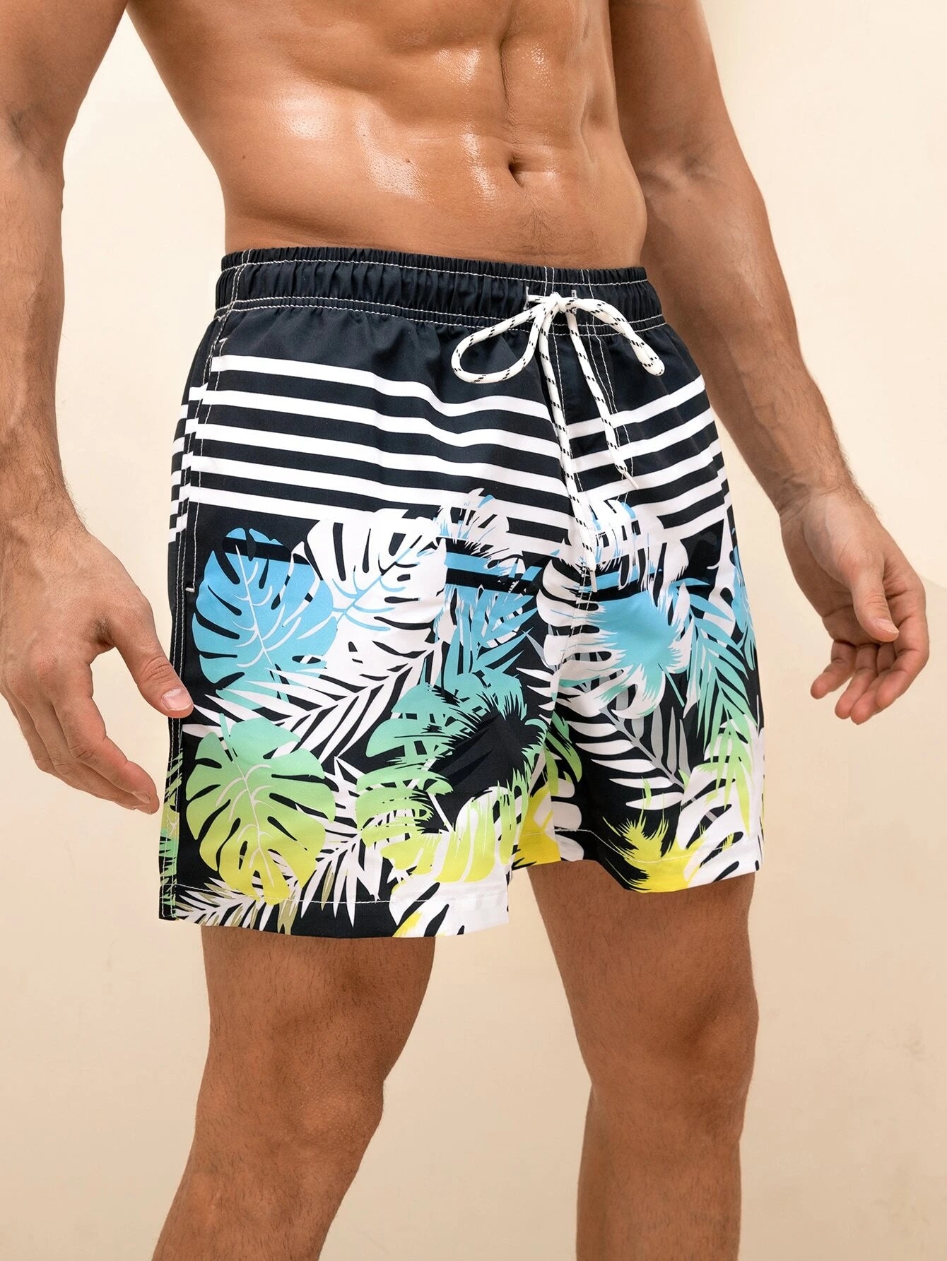Tropical Print Swim Shorts-Waves And Trunks