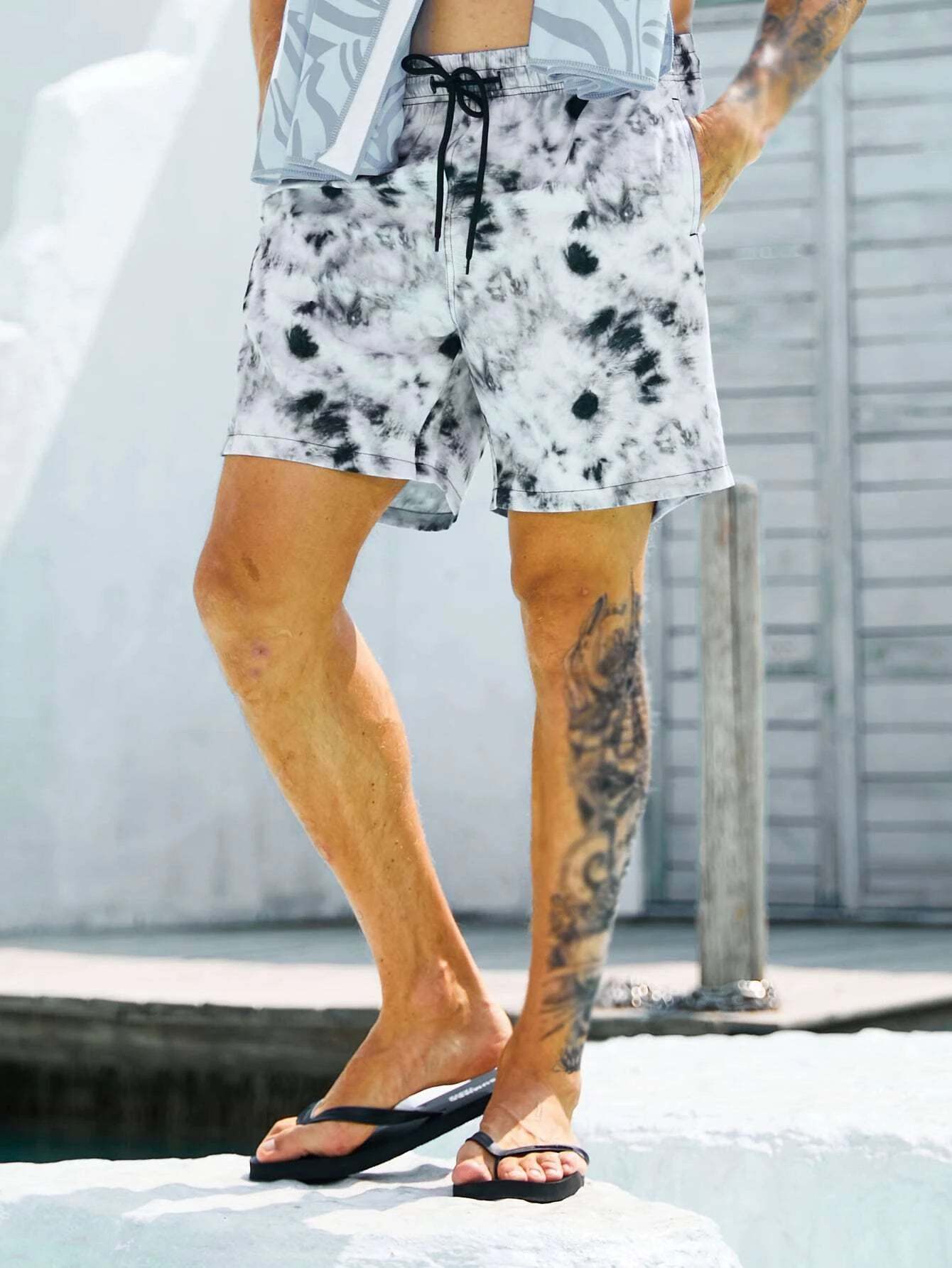 Drawstring Swim Trunks-Waves And Trunks