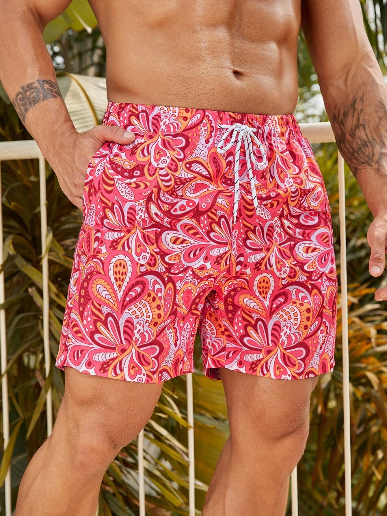 Non Stretch Drawstring Pocket Shorts-Waves And Trunks