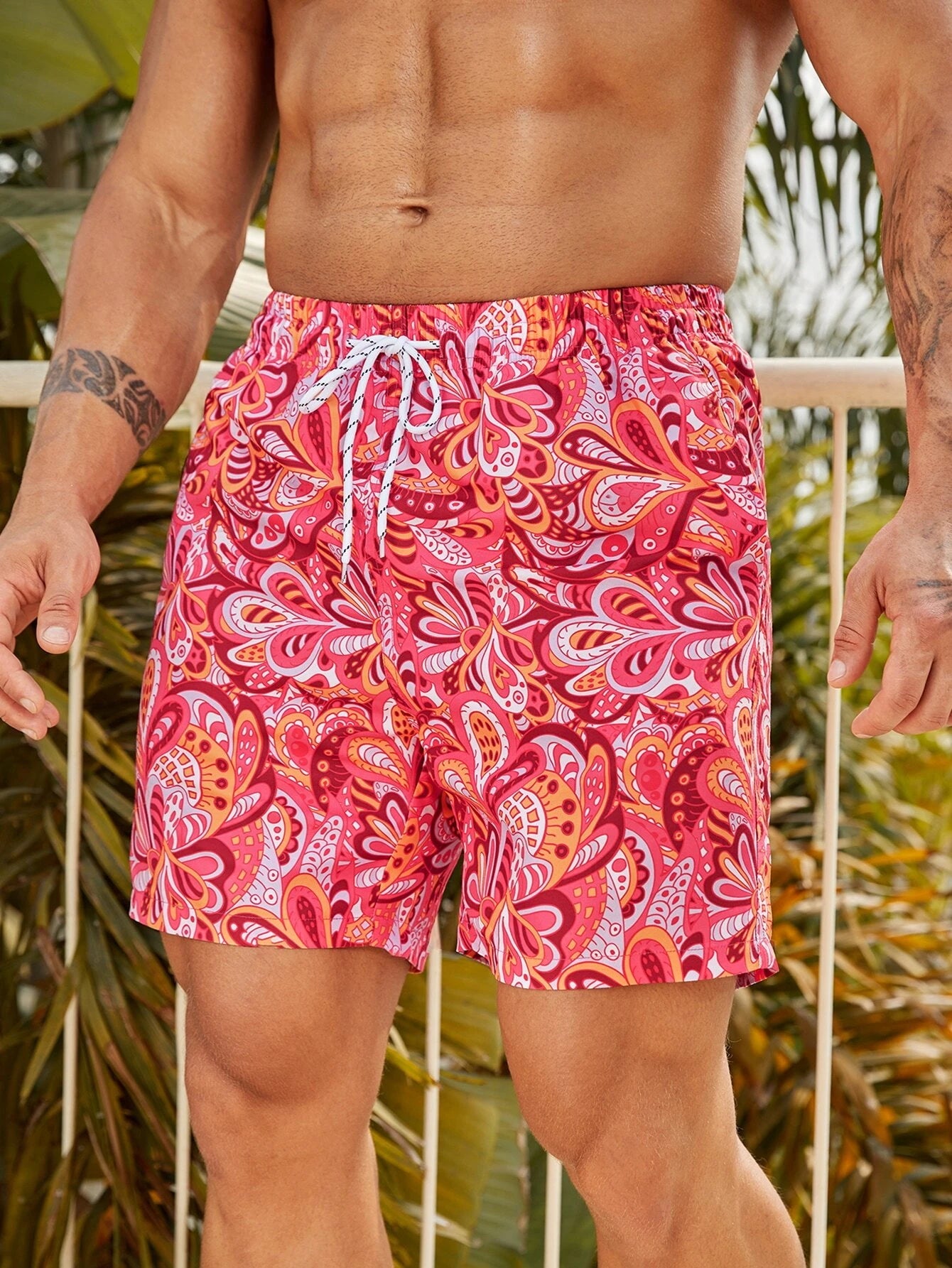 Non Stretch Drawstring Pocket Shorts-Waves And Trunks