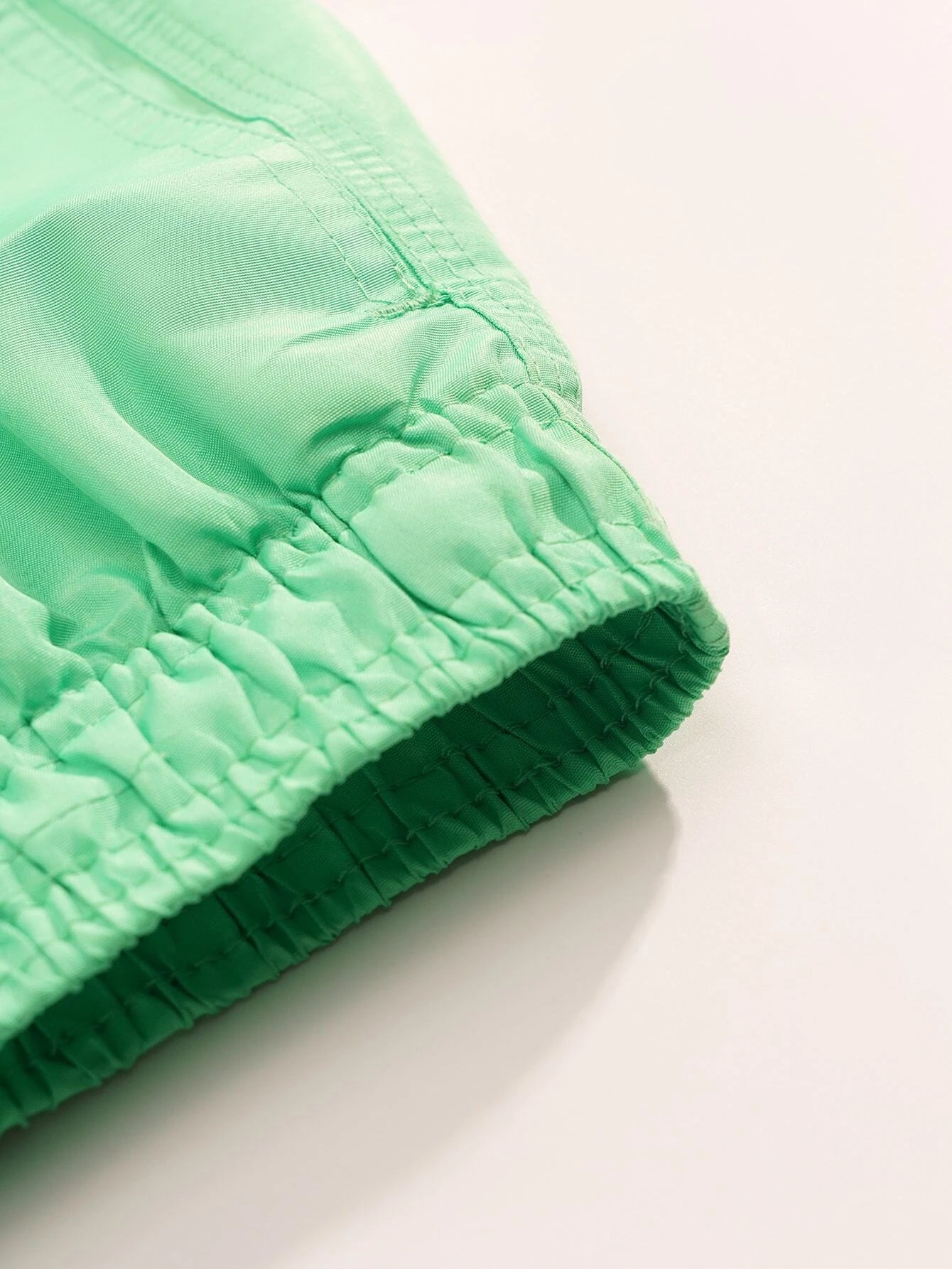 Plain Drawstring Waist Swim Trunks-Waves And Trunks