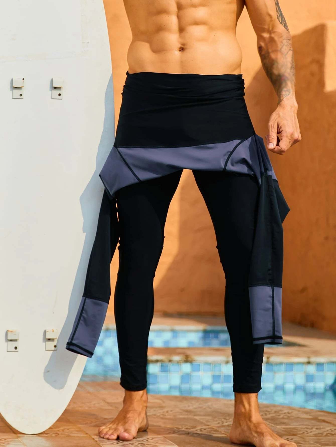 Two Tone Swimsuit-Waves And Trunks