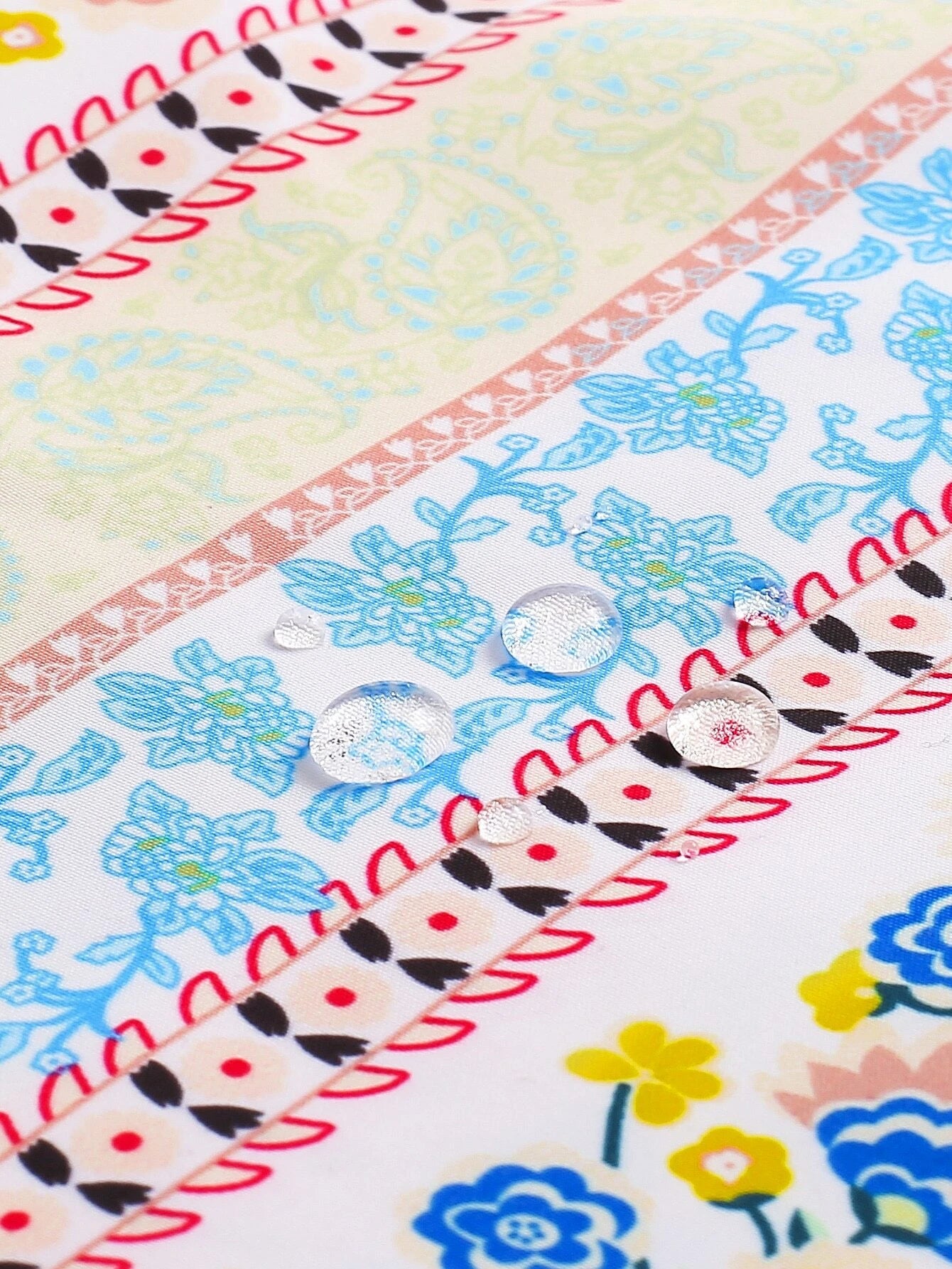 Floral Striped Print Swim Trunks-Waves And Trunks