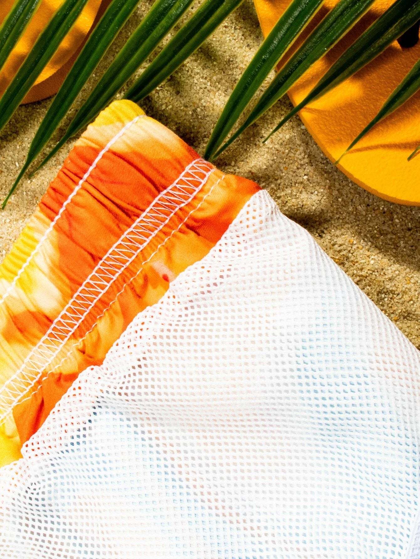 Drawstring Bottoms With All Over Print-Waves And Trunks