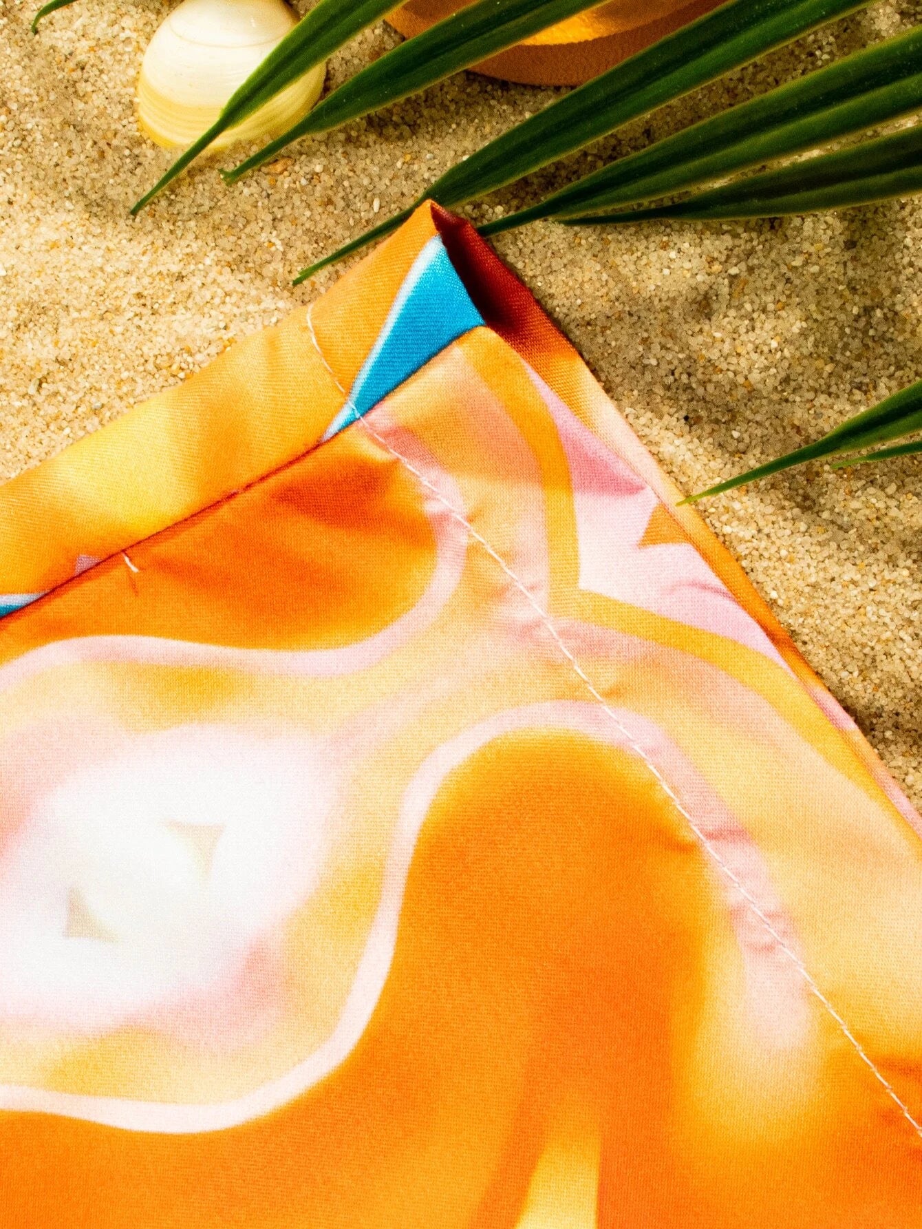 Drawstring Bottoms With All Over Print-Waves And Trunks