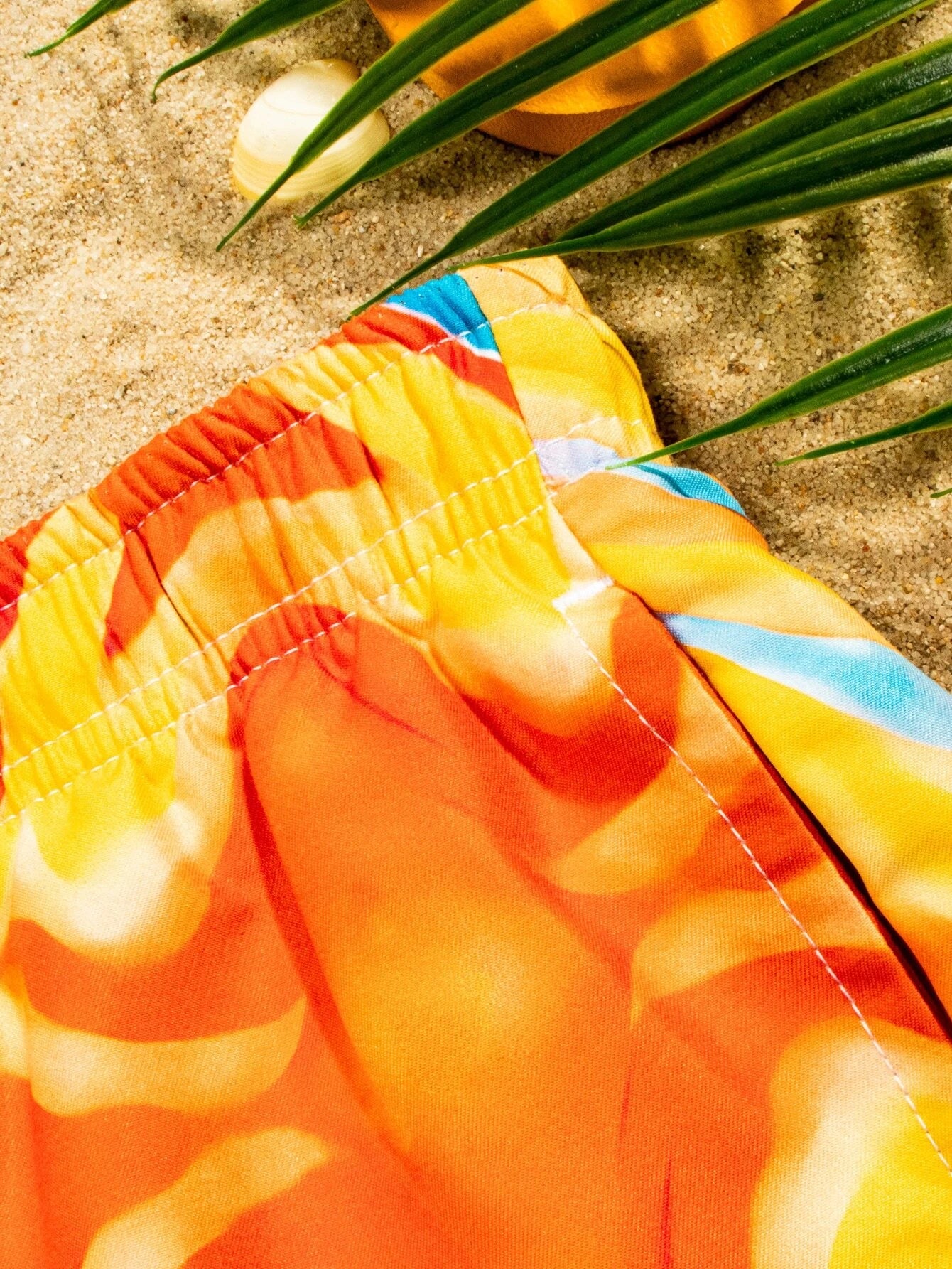 Drawstring Bottoms With All Over Print-Waves And Trunks