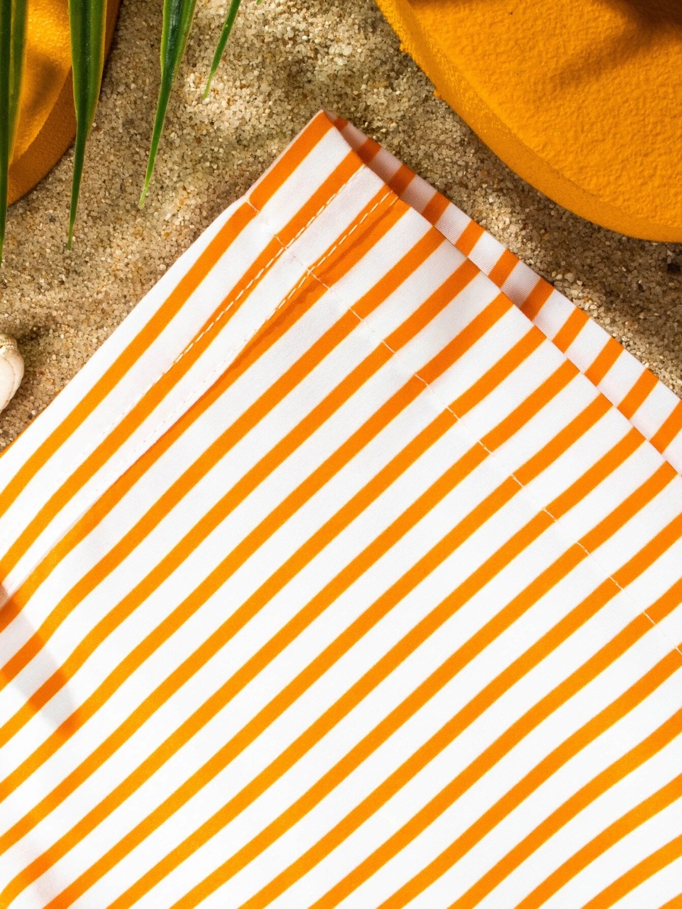 Striped Drawstring Waist Swim Trunks-Waves And Trunks