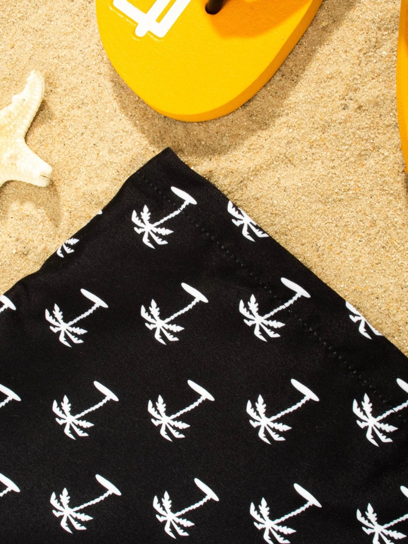 Vibrant Tropical Allover Print Drawstring Waist Swim Trunks-Waves And Trunks