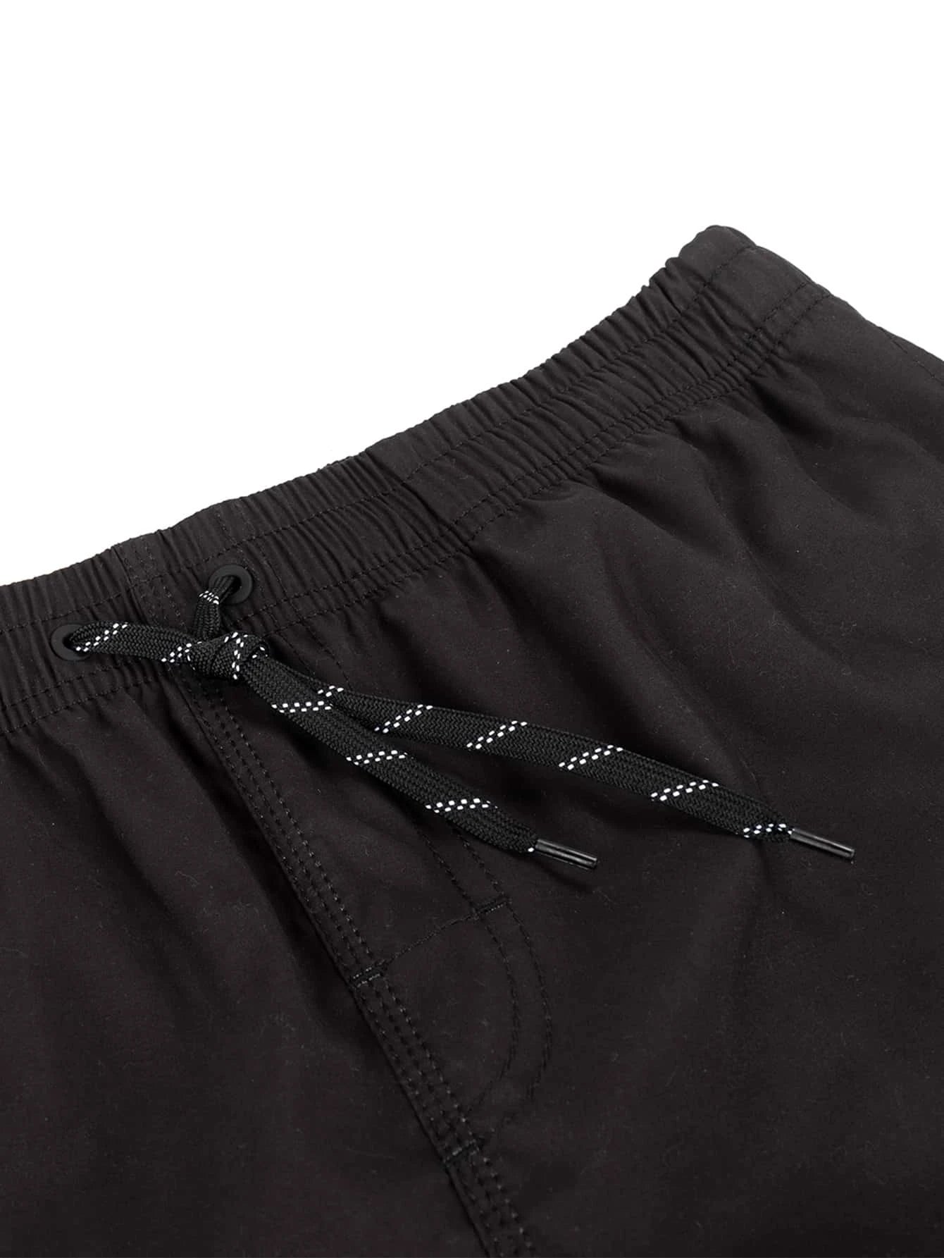 Drawstring Panda Print Swim Shorts-Waves And Trunks