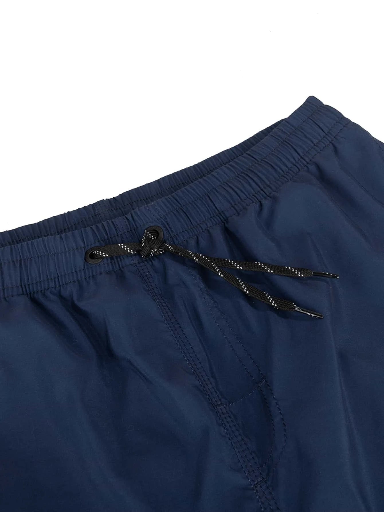 Cartoon Bear Print Swim Trunks-Waves And Trunks
