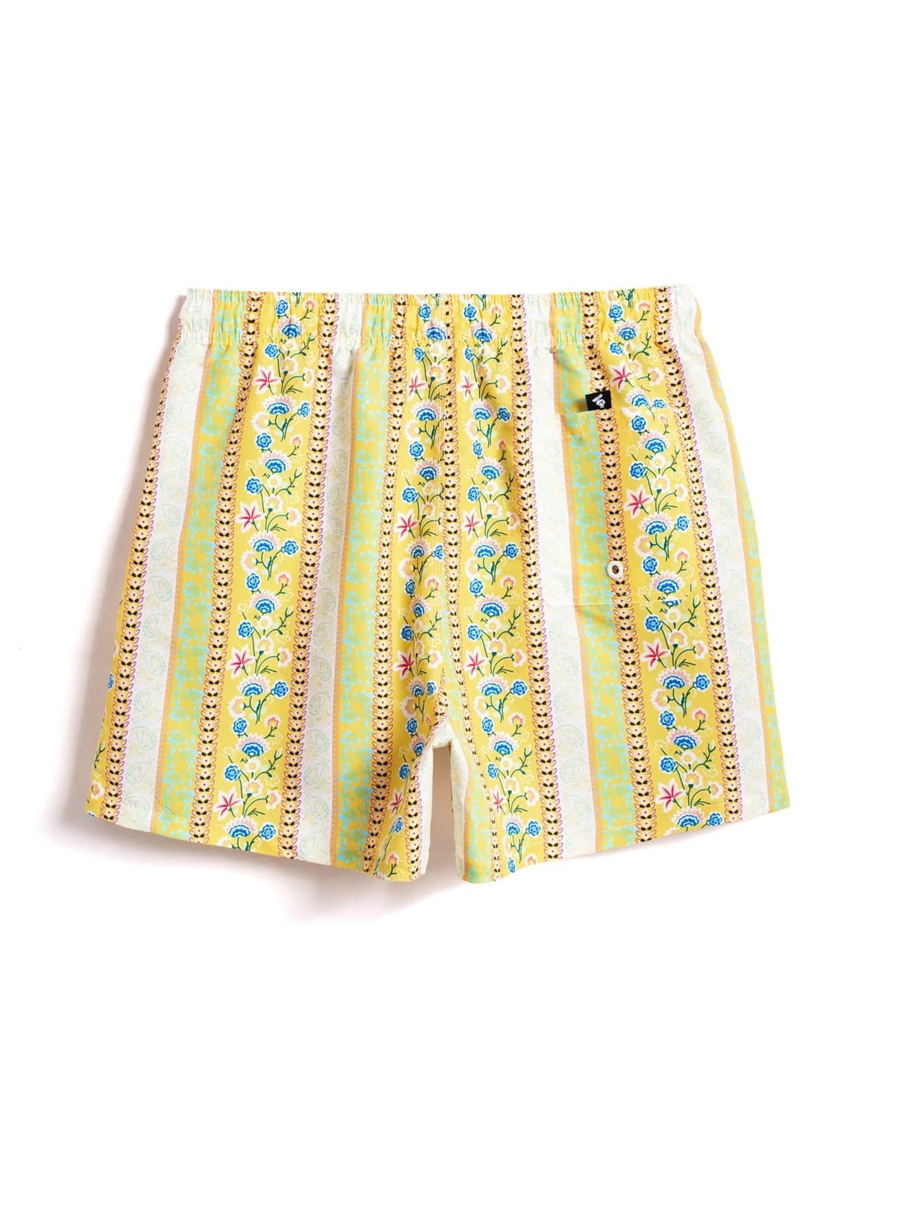 Floral Striped Printed Swim Shorts-Waves And Trunks