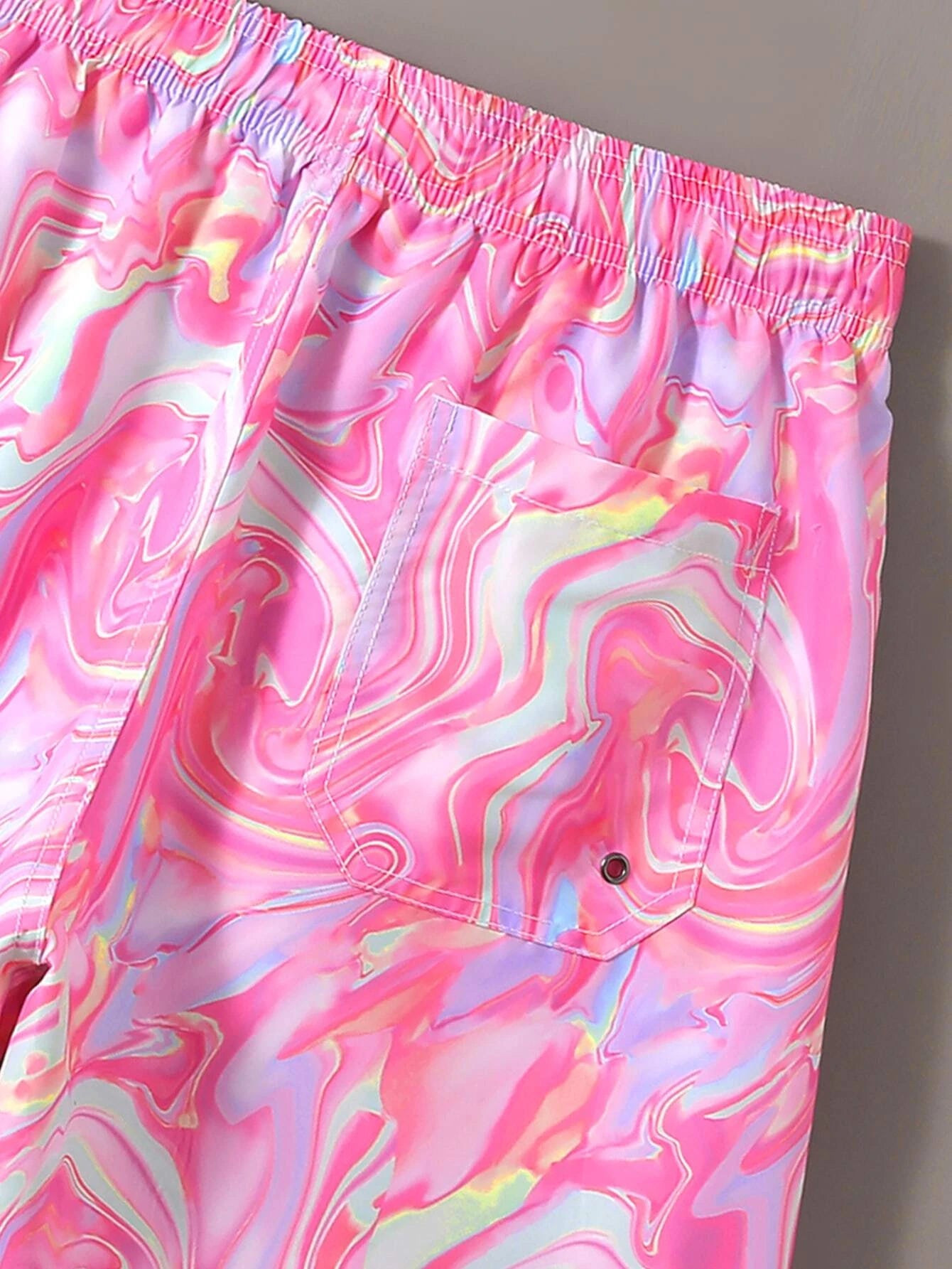 Allover Print Drawstring Waist Swim Trunks-Waves And Trunks