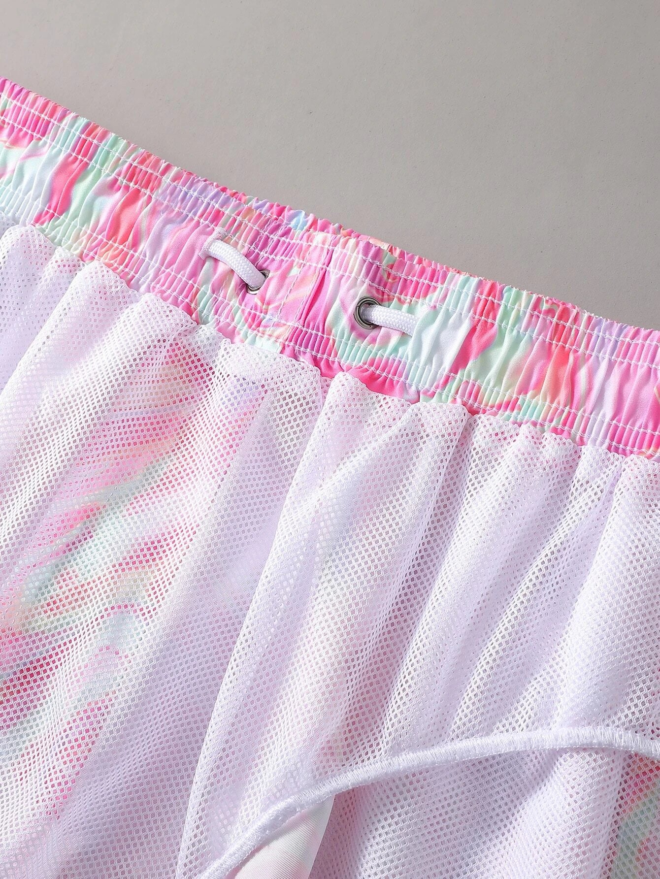 Allover Print Drawstring Waist Swim Trunks-Waves And Trunks