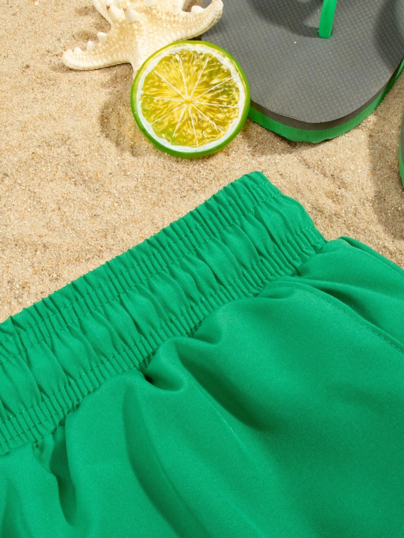 Plain Waist Swim Trunks-Waves And Trunks