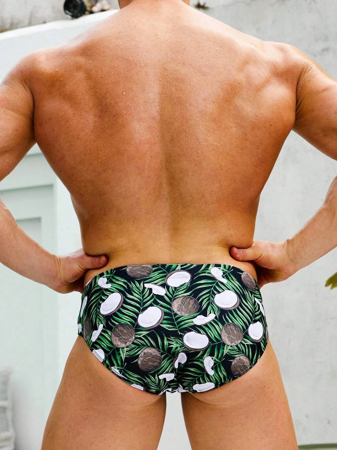 Coconut Print Swim Brief-Waves And Trunks