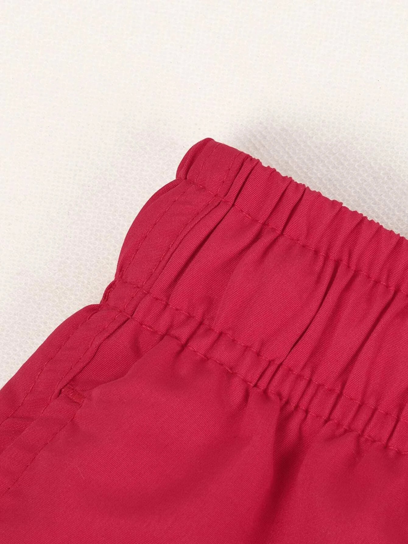 Plain Non Stretch Waist Swim Trunks With Pocket-Waves And Trunks