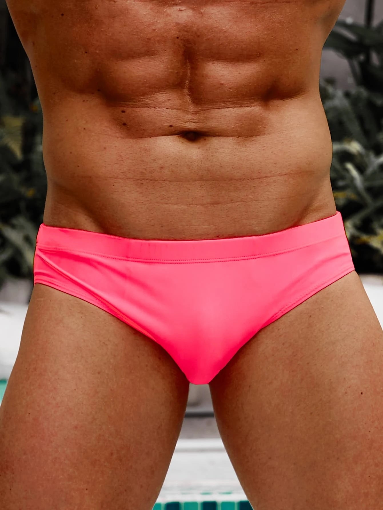 Classic Solid Colored Swim Briefs-Waves And Trunks