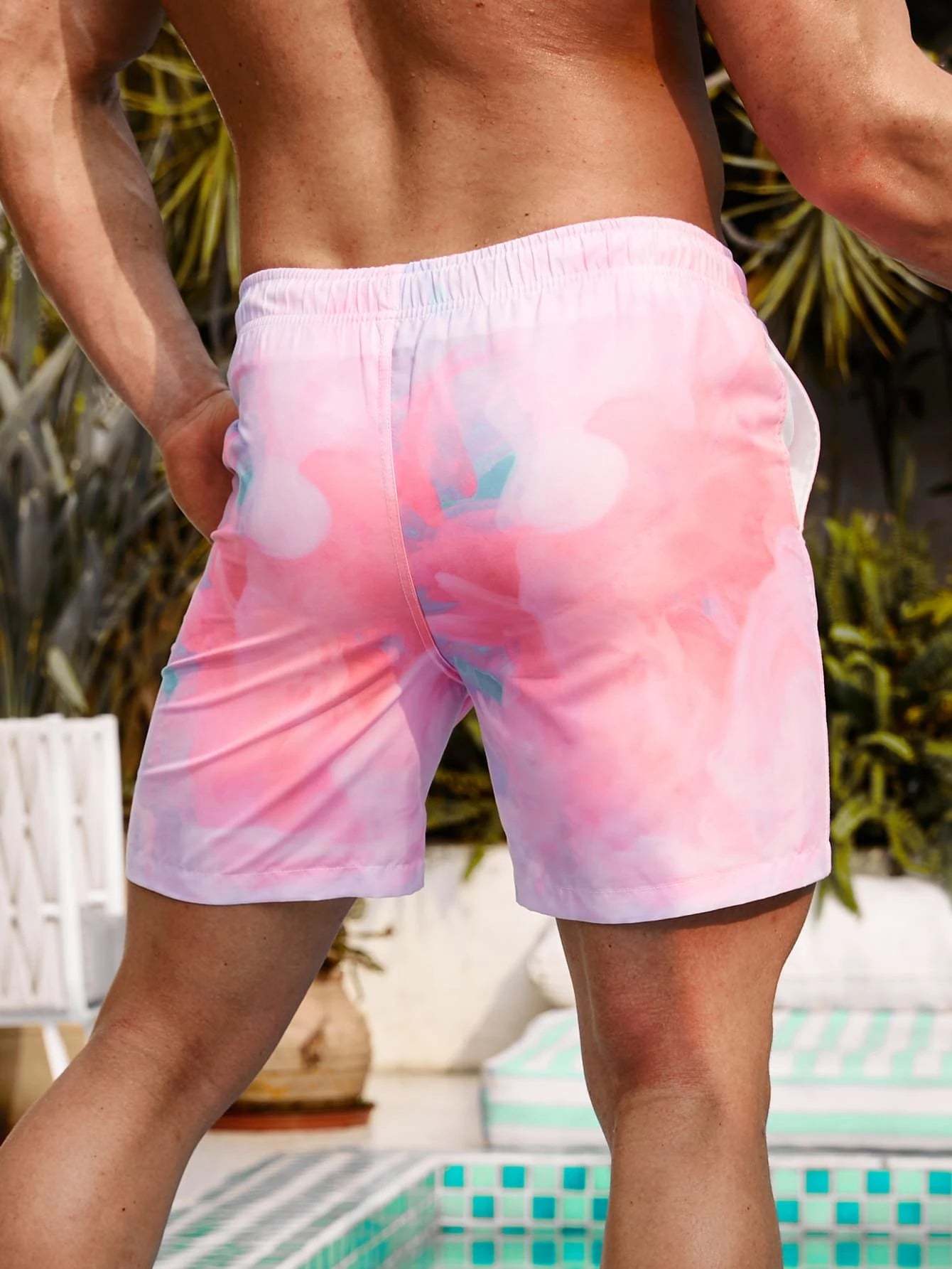 Allover Print Waist Trunks-Waves And Trunks