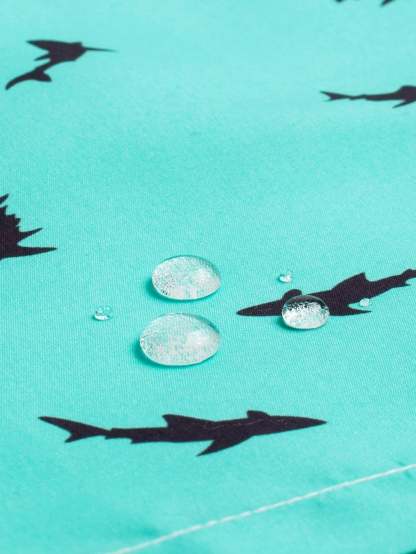 Animal Patched Print Drawstring Swim Trunks-Waves And Trunks