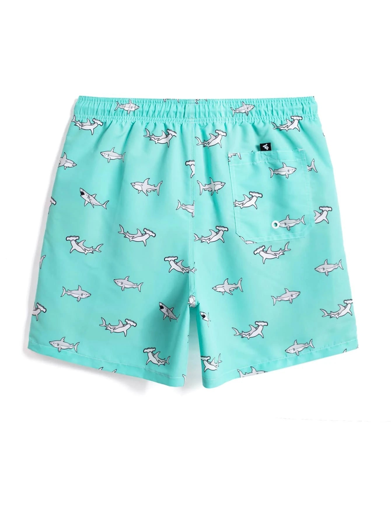 Shark Print Swim Trunks-Waves And Trunks