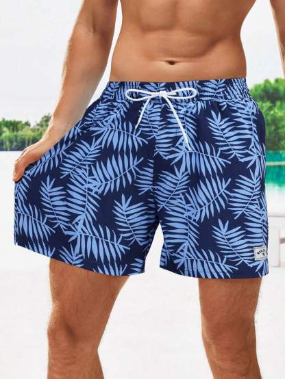 Tropical Print 2 In 1 Swim Trunks-Waves And Trunks