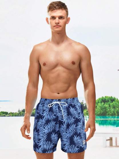 Tropical Print 2 In 1 Swim Trunks-Waves And Trunks