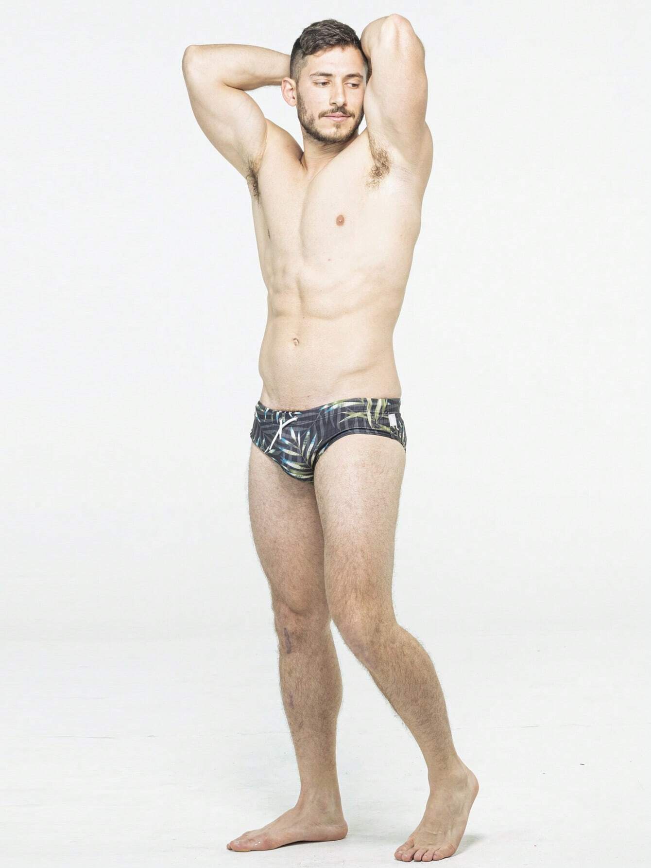 Vibrant Colored Tropical Brief-Waves And Trunks
