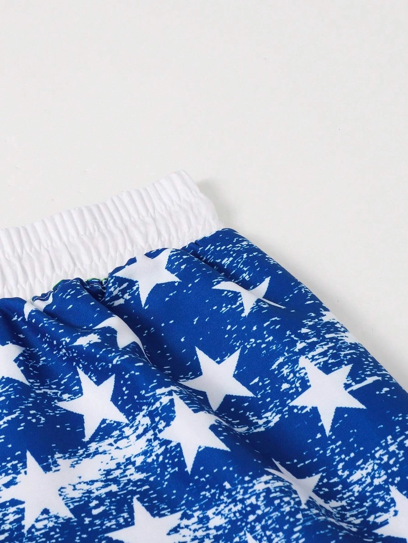 Flag Print Swim Shorts-Waves And Trunks