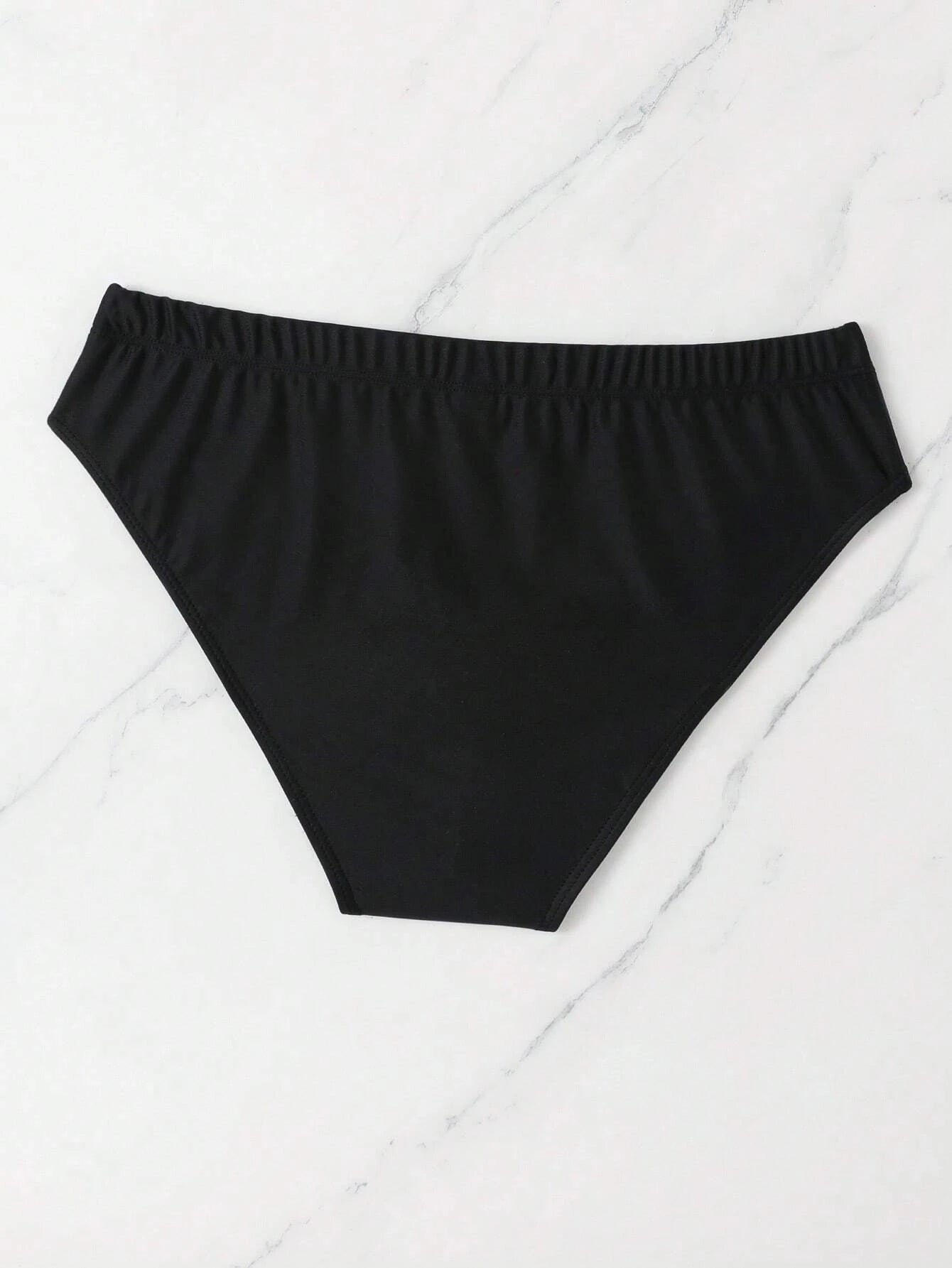 Contrast Panel Swim Brief-Waves And Trunks