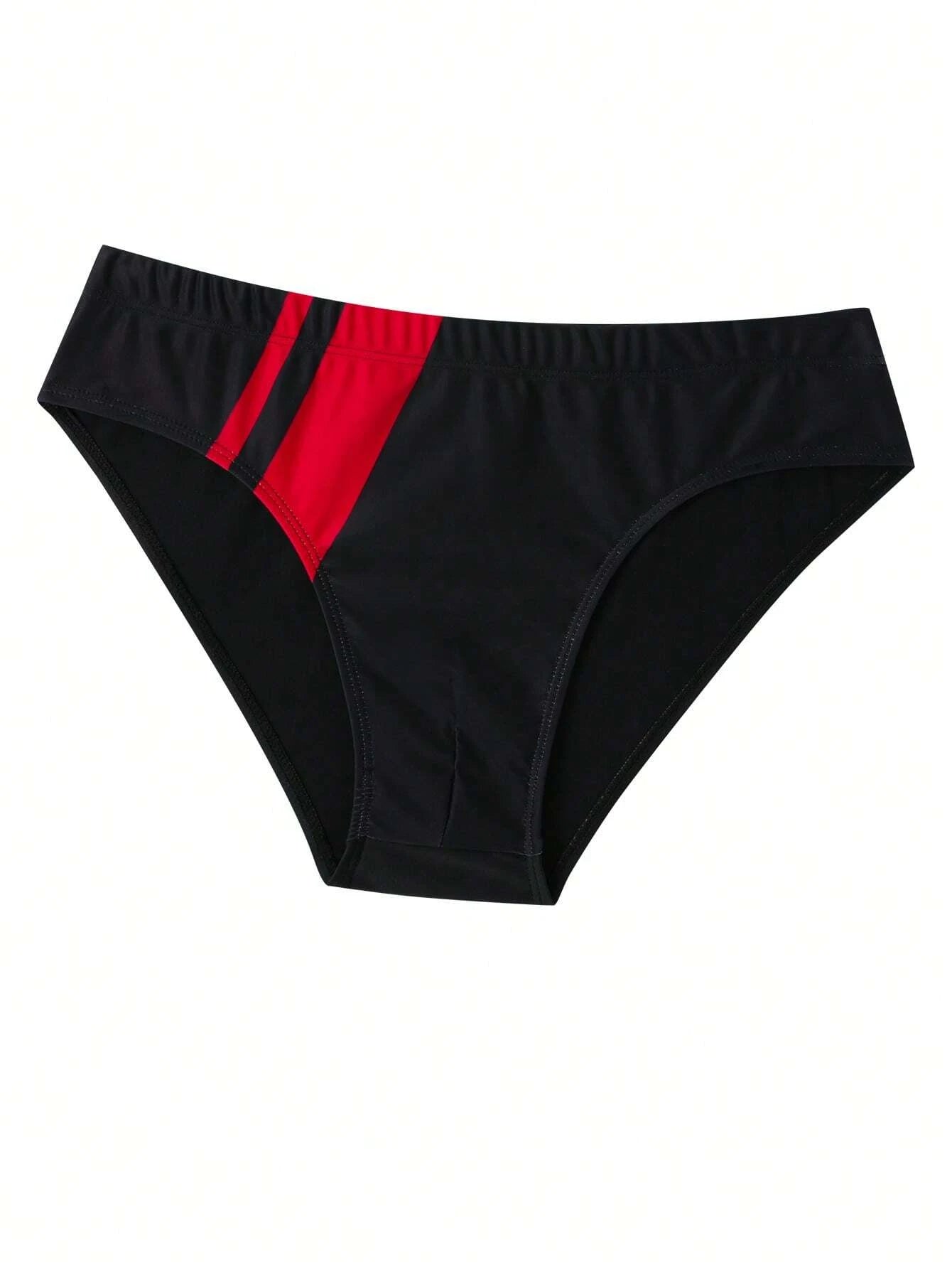 Contrast Panel Swim Brief-Waves And Trunks