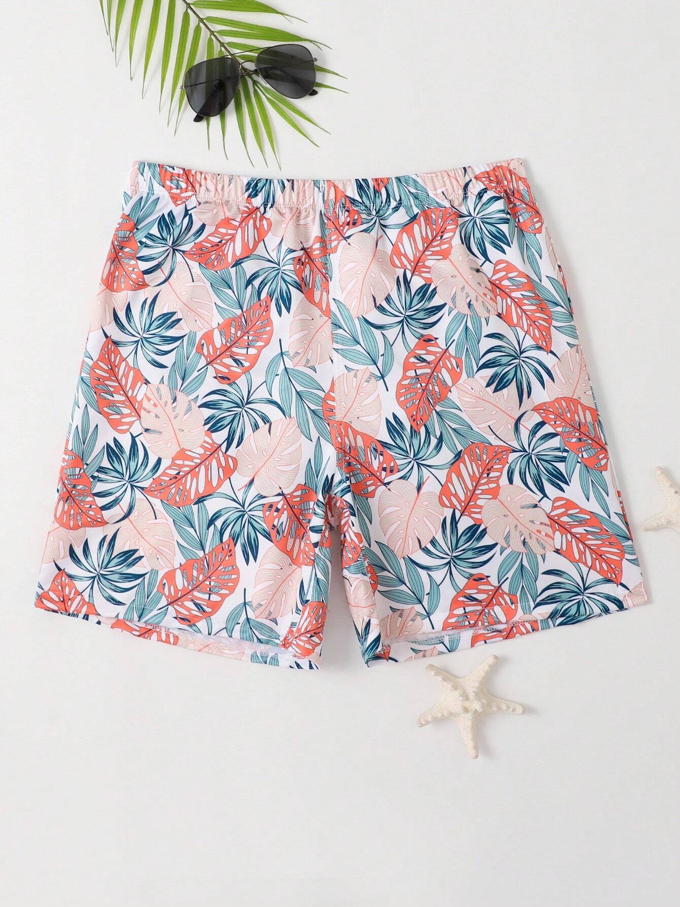 Tropical All Over Print Shorts-Waves And Trunks
