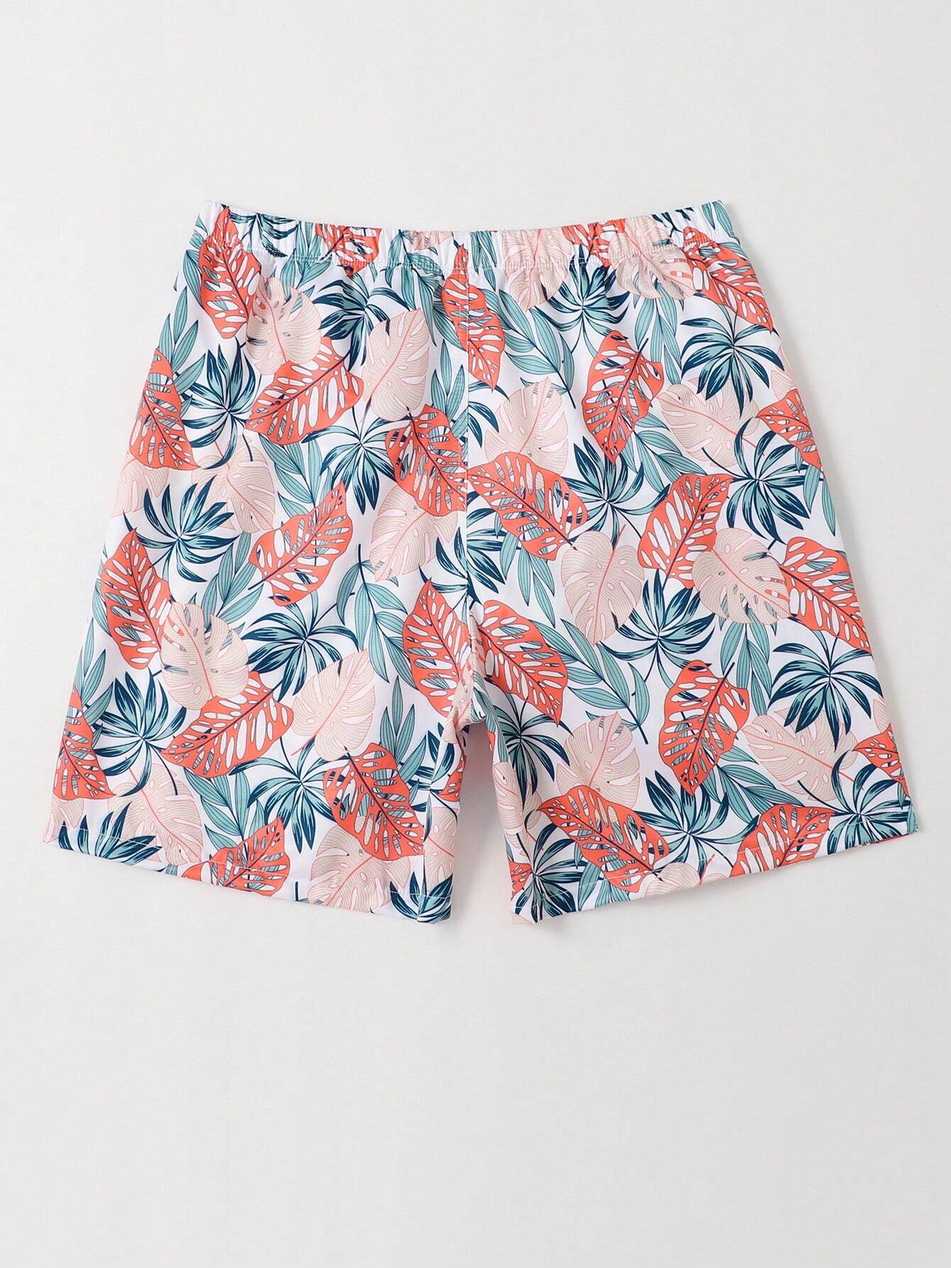 Tropical All Over Print Shorts-Waves And Trunks