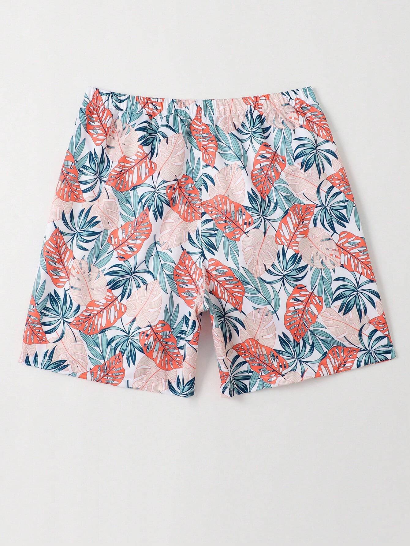 Tropical All Over Print Shorts-Waves And Trunks