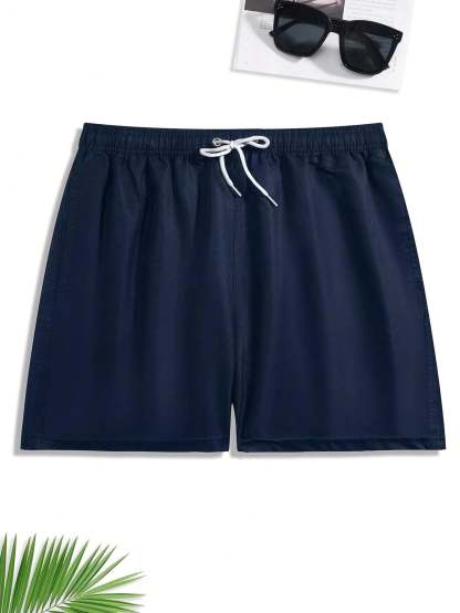 Drawstring Swim Trunks-Waves And Trunks