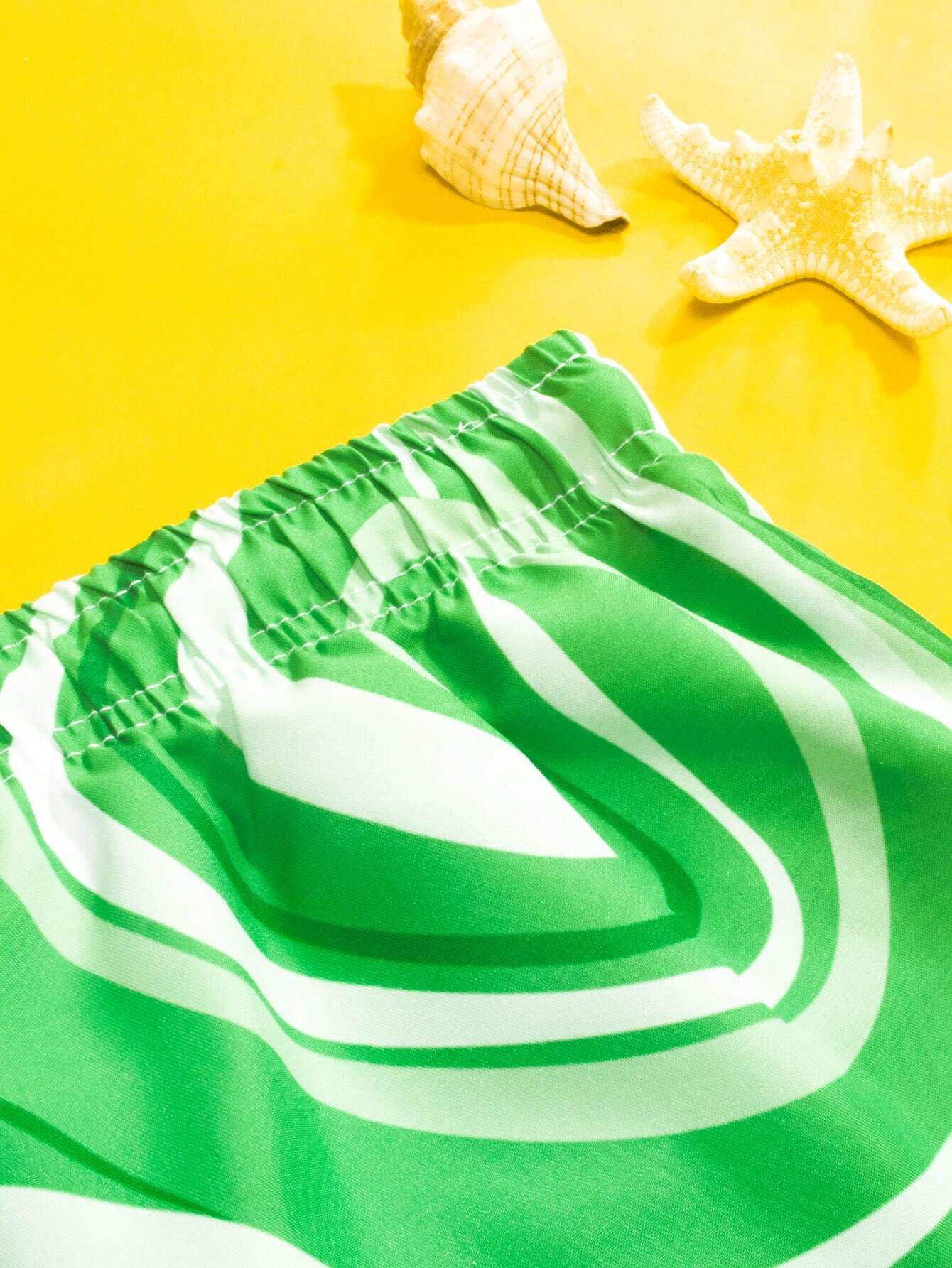 Swirl Print Beach Shorts-Waves And Trunks