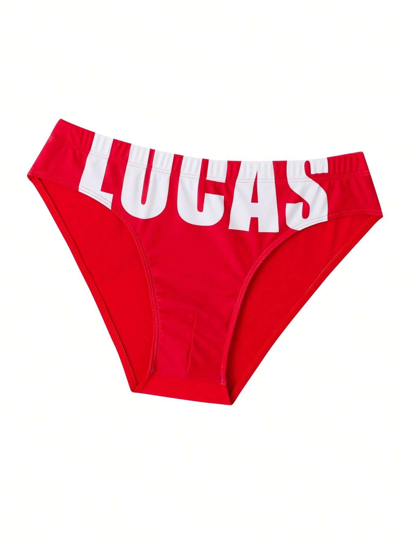 Letter Graphic Swim Brief-Waves And Trunks