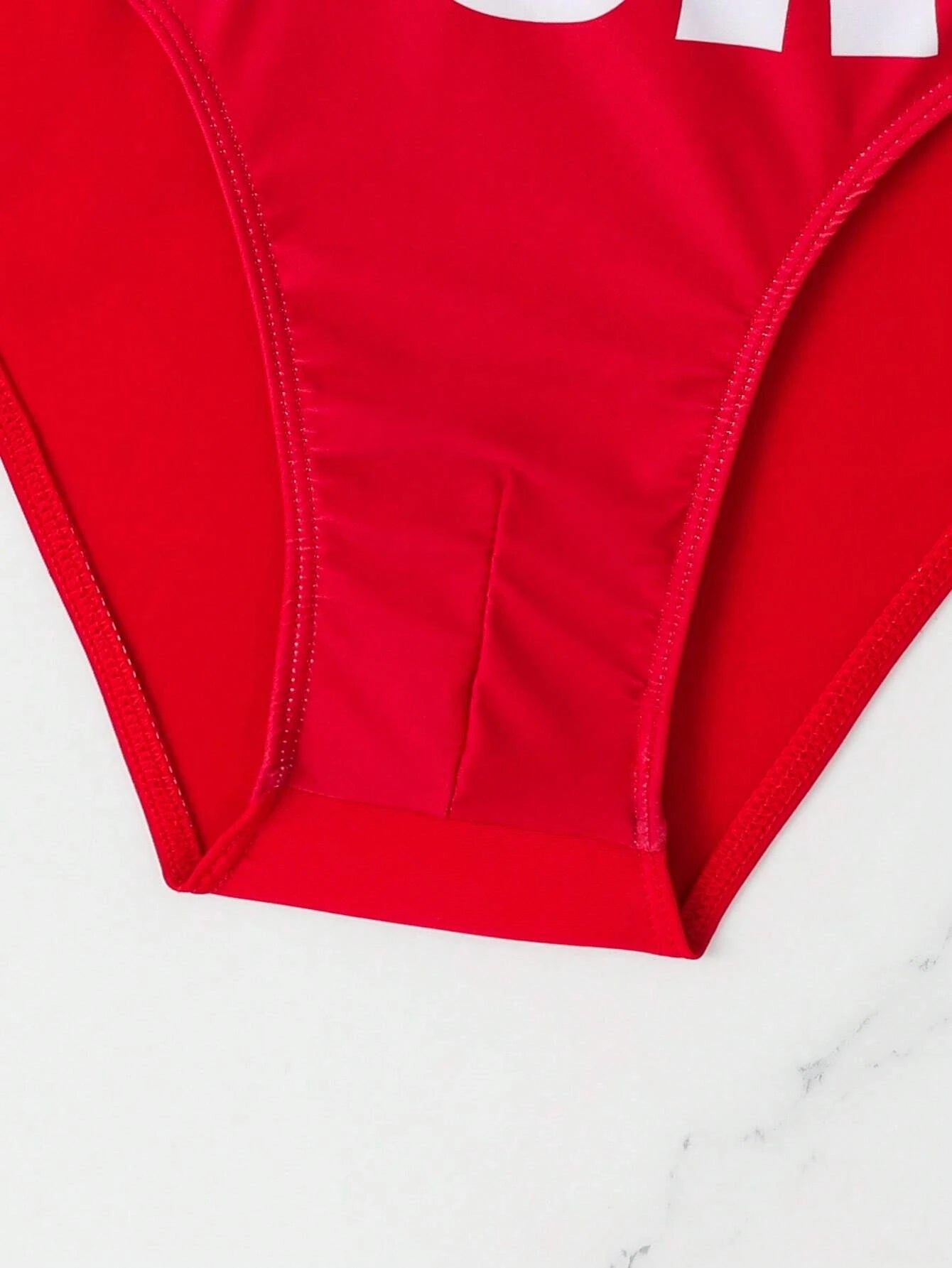 Letter Graphic Swim Brief-Waves And Trunks