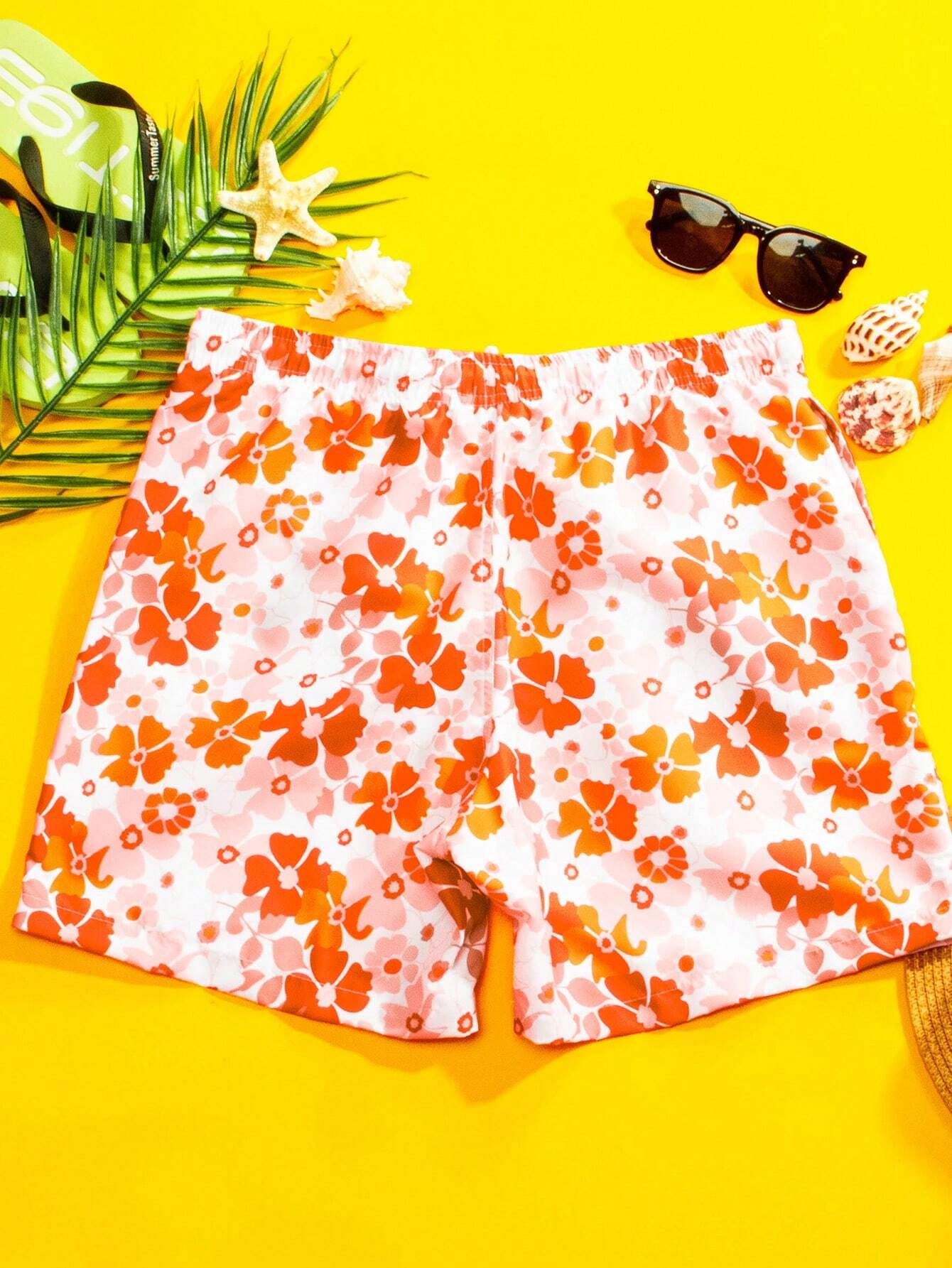 All Over Print Swim Trunks-Waves And Trunks