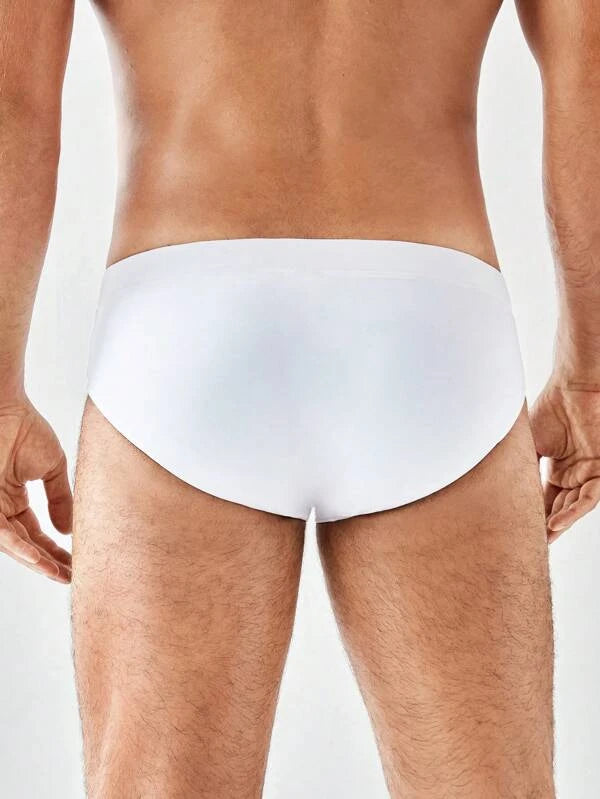 Insert Drawstring Waist Swim Brief-Waves And Trunks