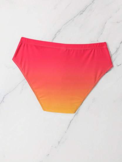 Ombre Print Swim Brief-Waves And Trunks