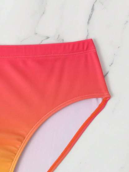 Ombre Print Swim Brief-Waves And Trunks