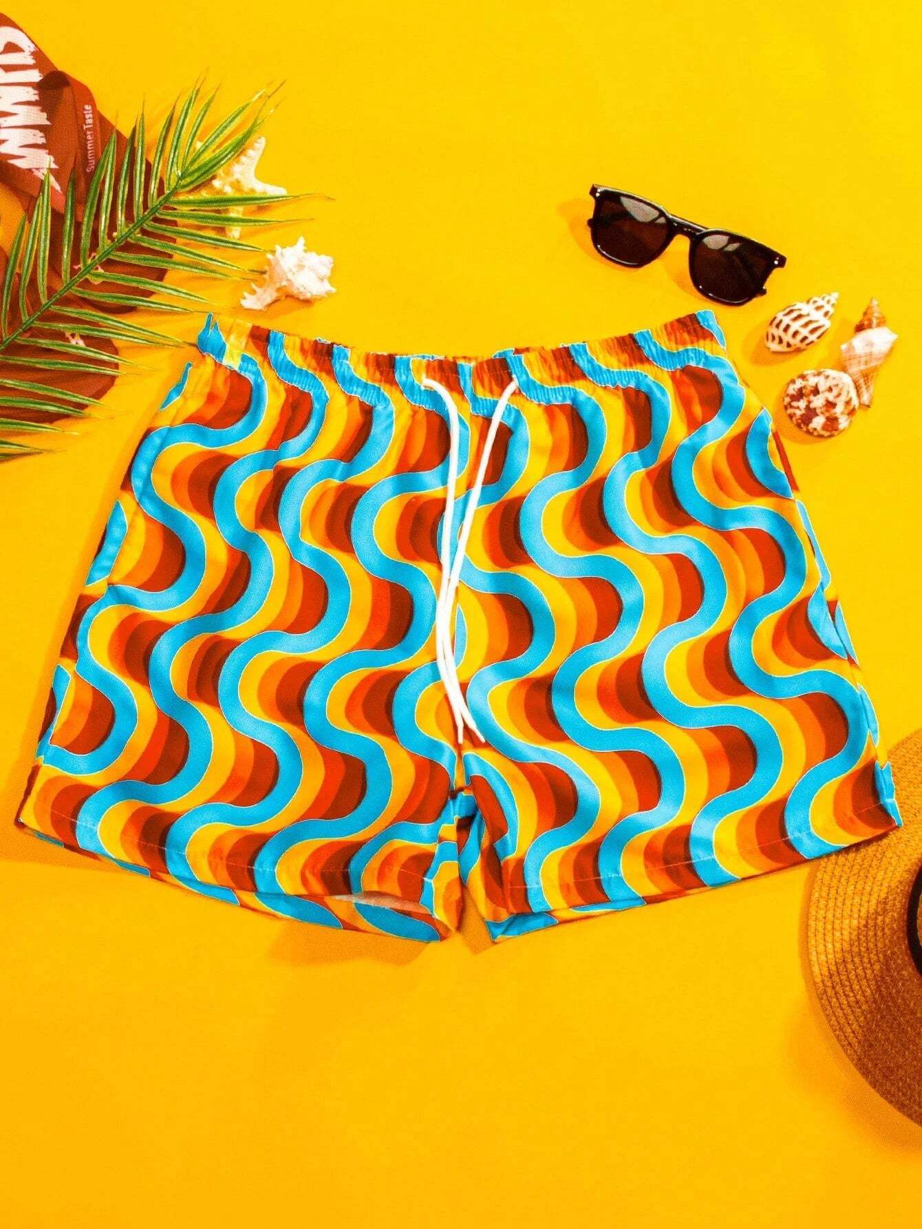 Waist Pocket Swim Trunks-Waves And Trunks