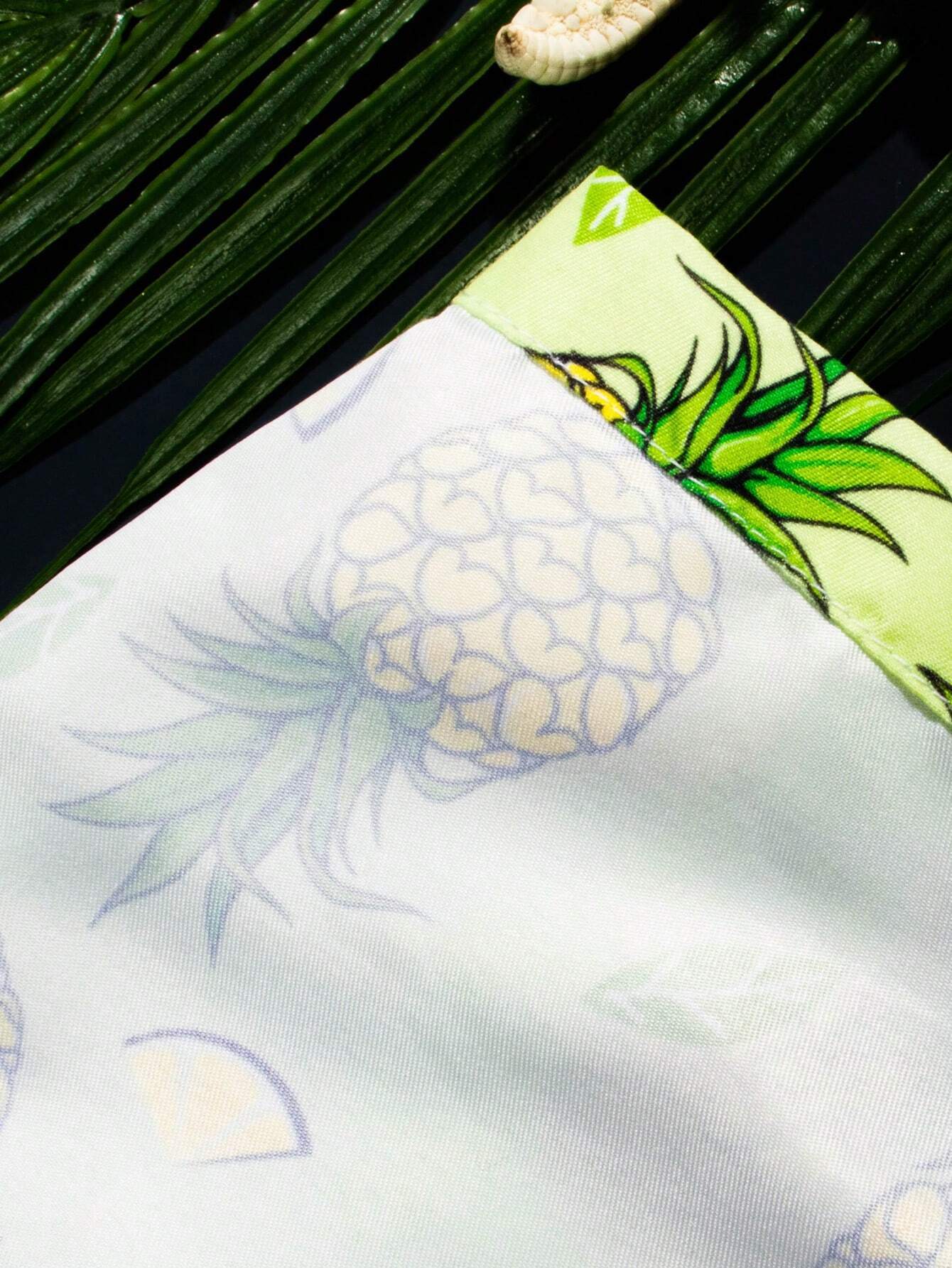 Printed Drawstring Waist Pocket Swim Trunks-Waves And Trunks