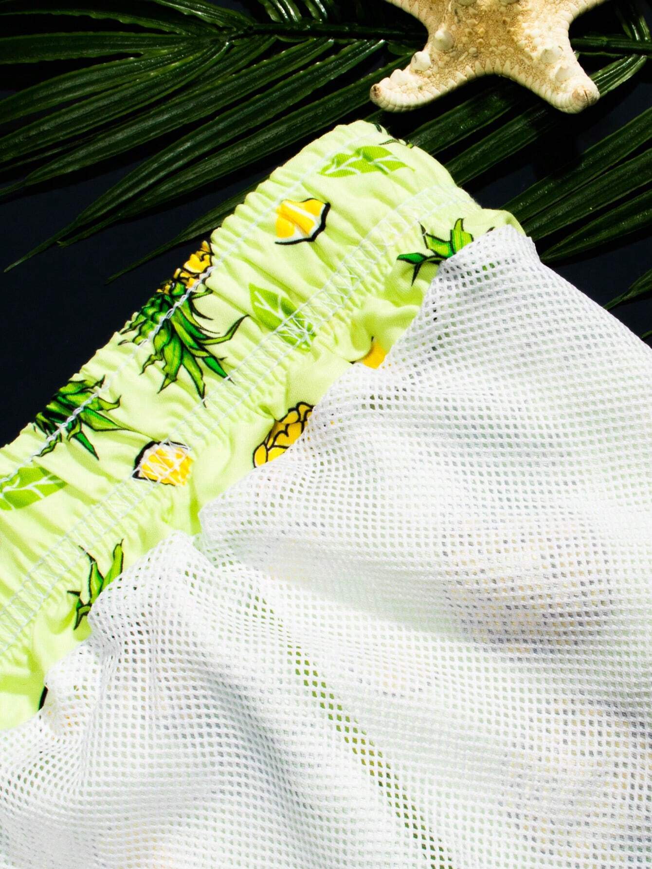 Printed Drawstring Waist Pocket Swim Trunks-Waves And Trunks