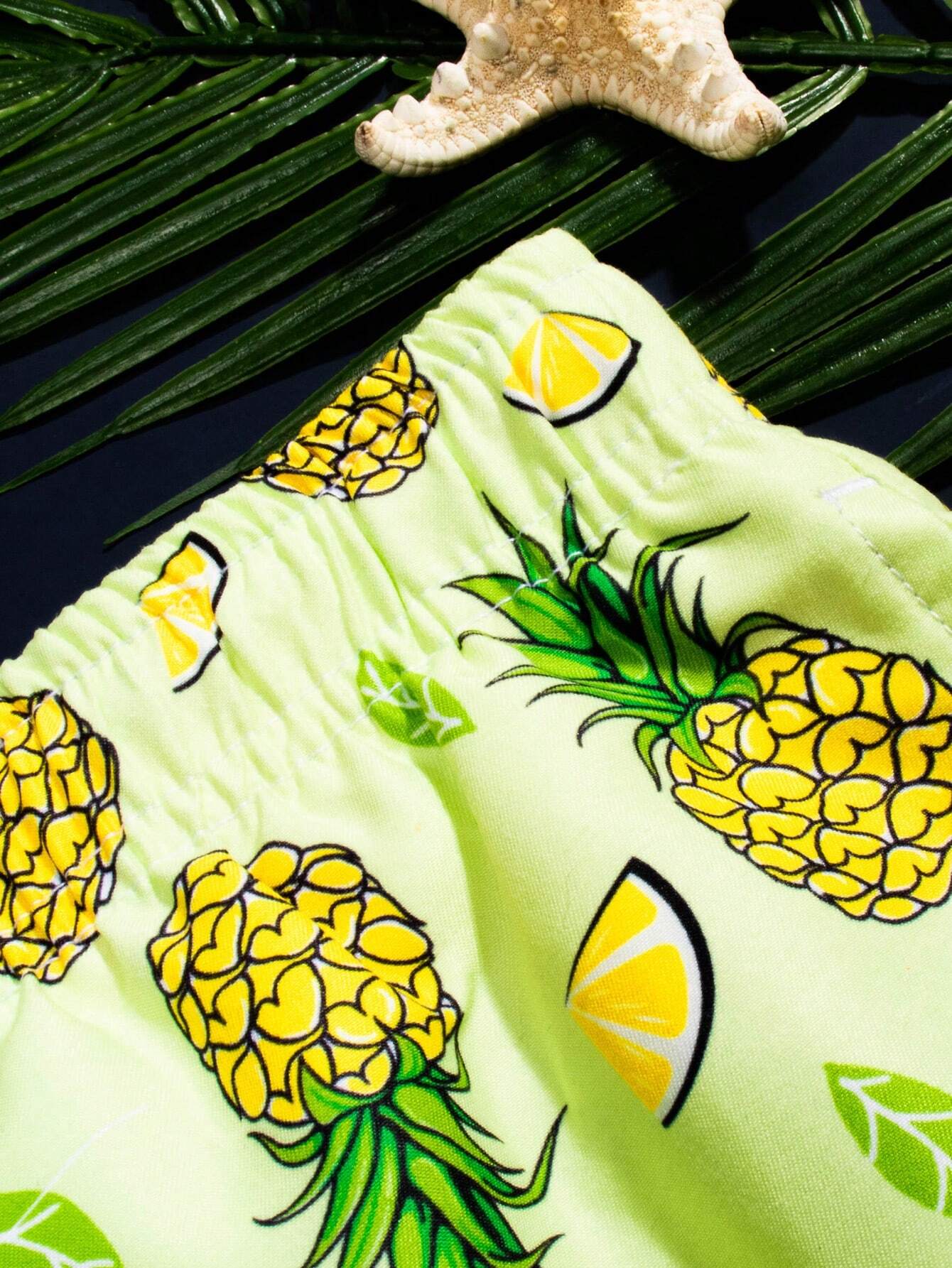 Printed Drawstring Waist Pocket Swim Trunks-Waves And Trunks