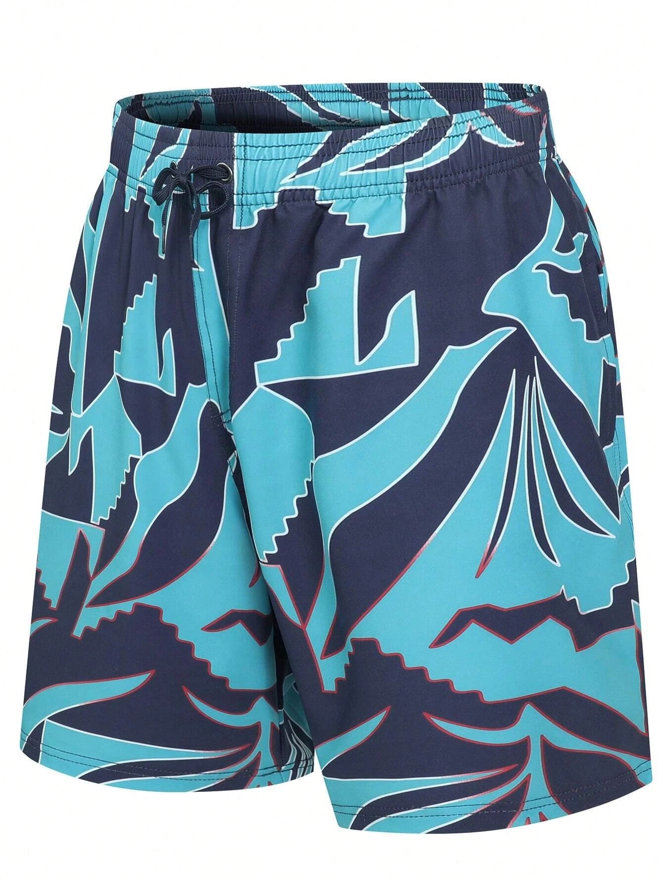 All Over Print Tropical Bottoms-Waves And Trunks