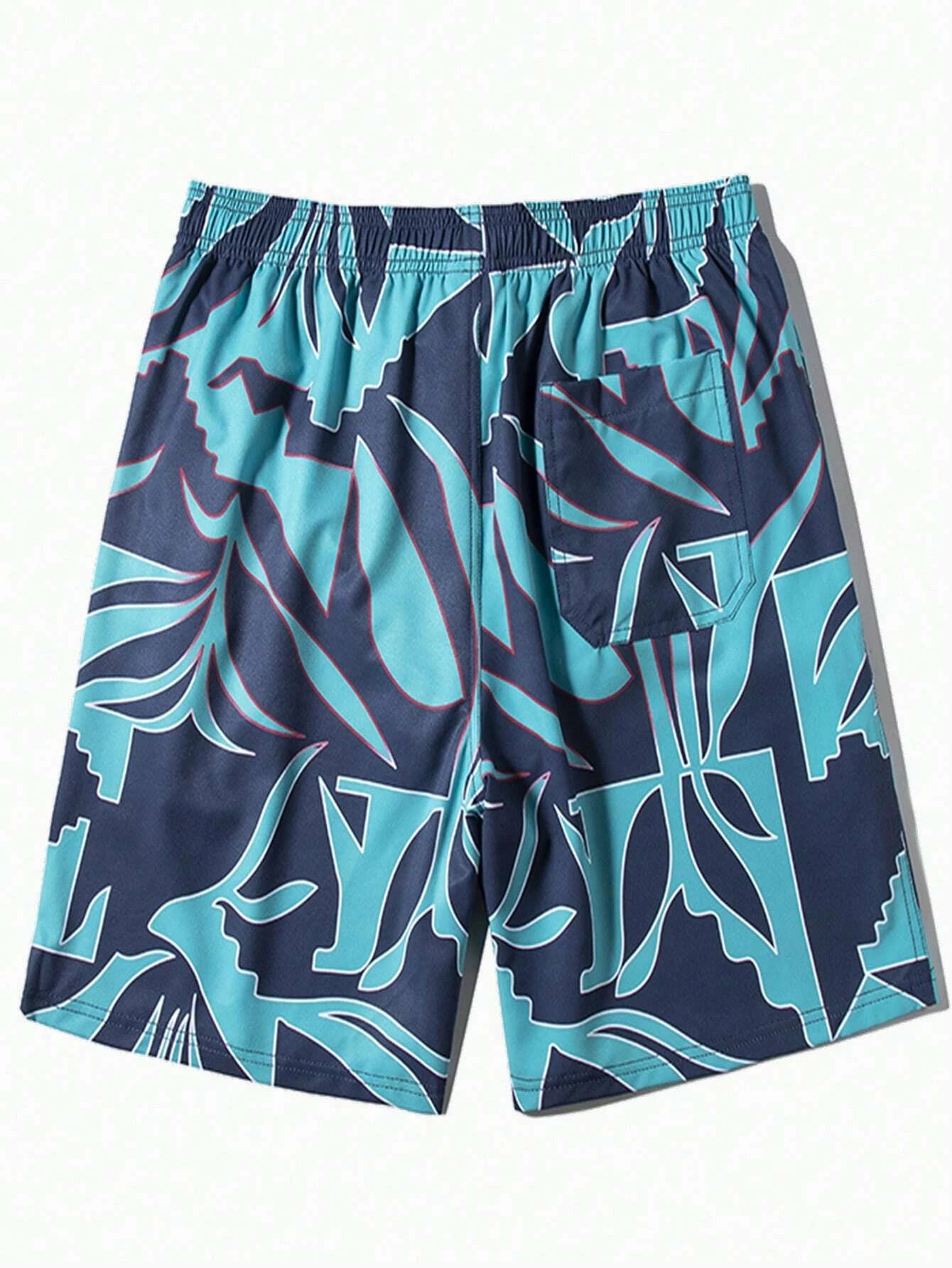 All Over Print Tropical Bottoms-Waves And Trunks