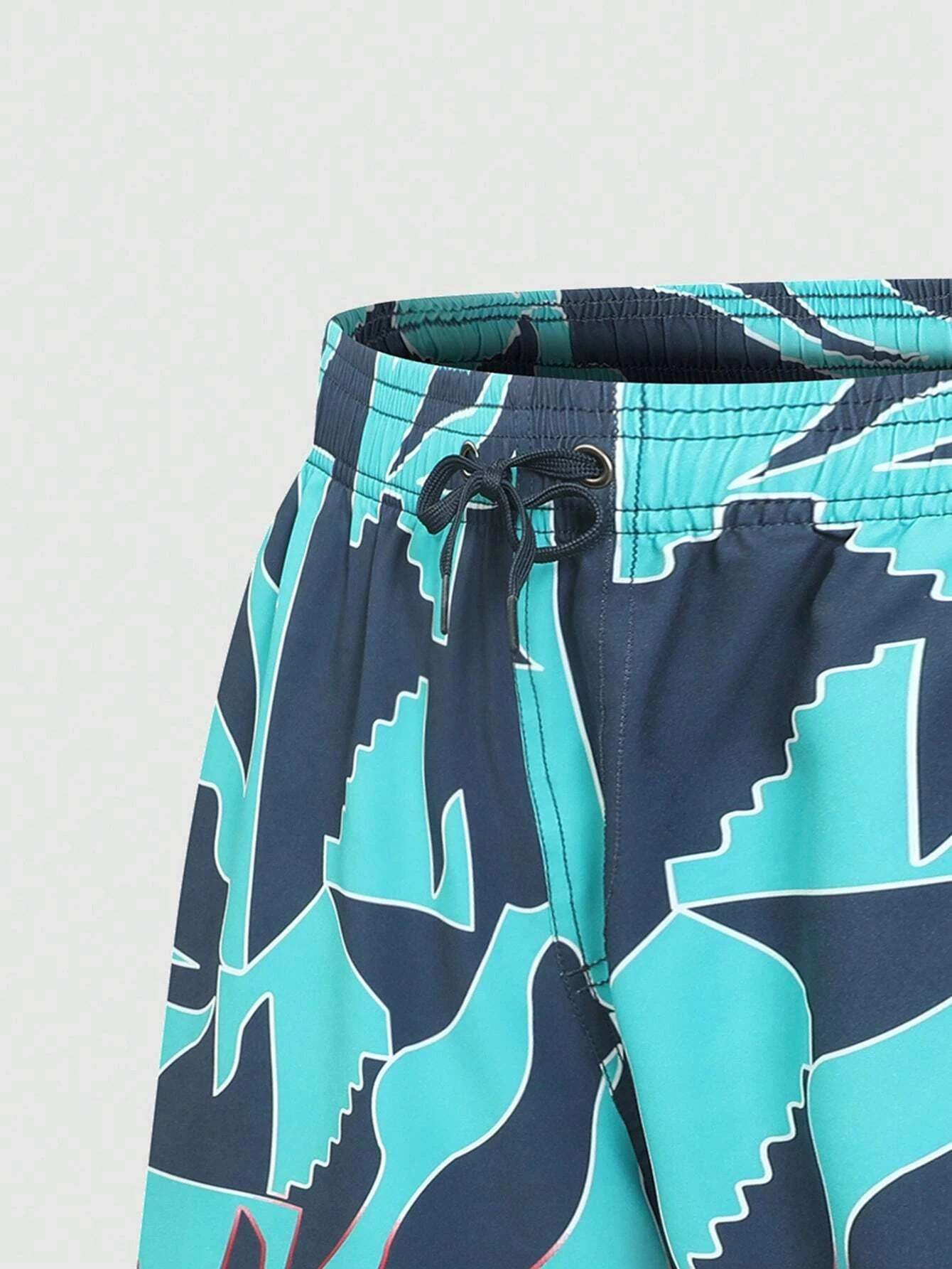 All Over Print Tropical Bottoms-Waves And Trunks